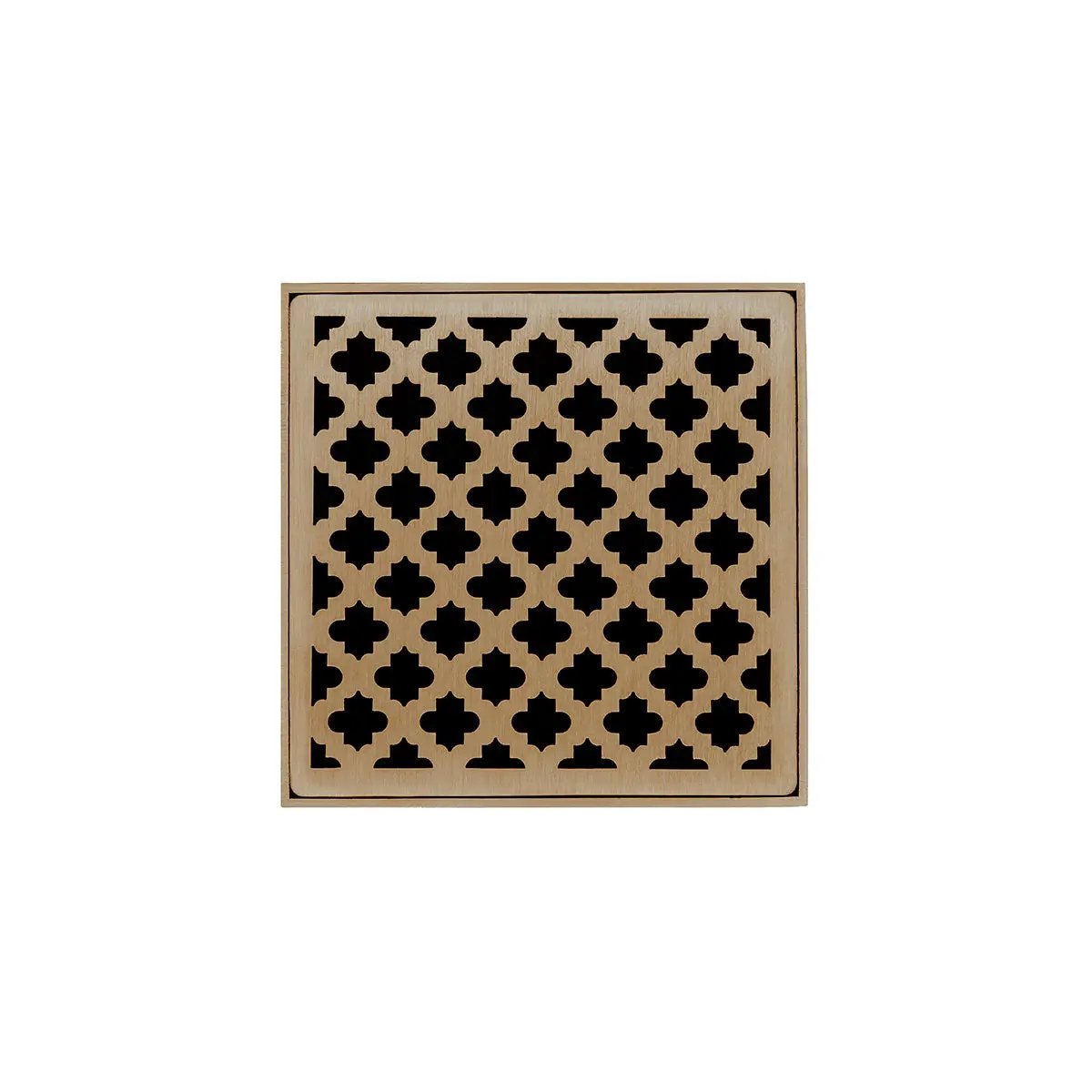 Infinity Drain 4" x 4" MD 4 Complete Kit with Moor Pattern Decorative Plate with ABS Drain Body, 2" Outlet by Infinity Drain