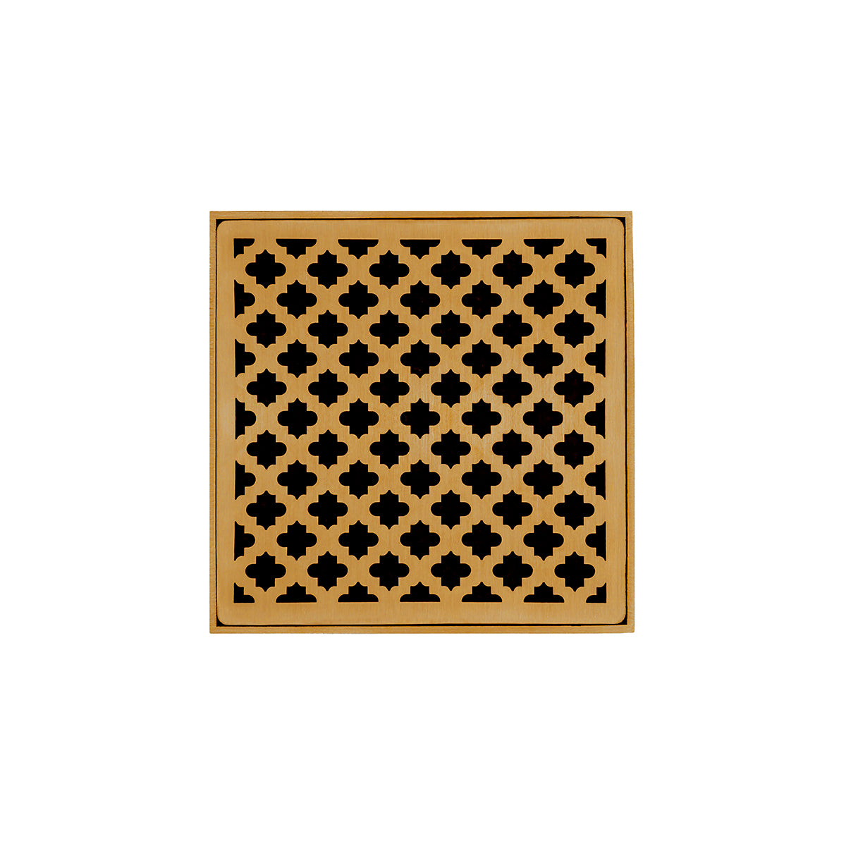Infinity Drain 5" x 5" MD 5 High Flow Complete Kit with Moor Pattern Decorative Plate with ABS Drain Body, 3" Outlet