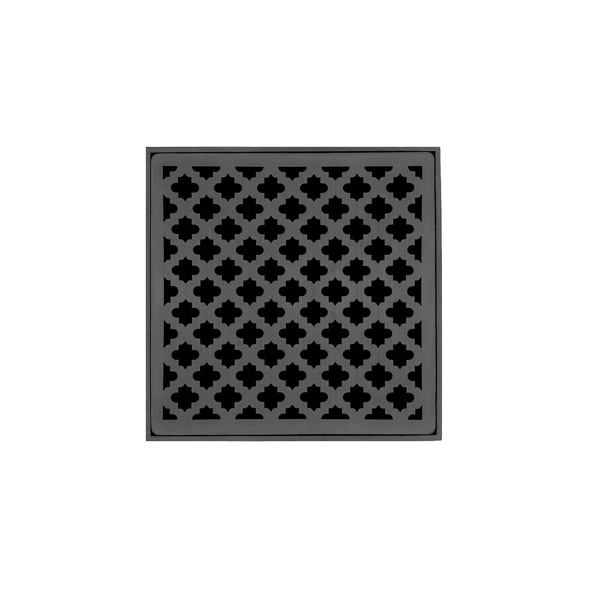Infinity Drain 5" x 5" MDB 5 Complete Kit with Moor Pattern Decorative Plate with ABS Bonded Flange Drain Body, 2", 3" and 4" Outlet