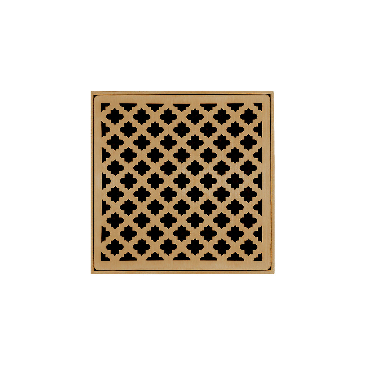 Infinity Drain 5" x 5" MDB 5 Complete Kit with Moor Pattern Decorative Plate with ABS Bonded Flange Drain Body, 2", 3" and 4" Outlet