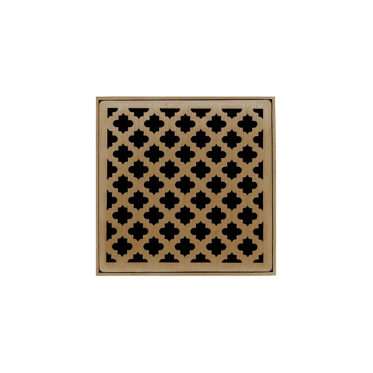 Infinity Drain 5" x 5" MDB 5 Complete Kit with Moor Pattern Decorative Plate with PVC Bonded Flange Drain Body, 2", 3" and 4" Outlet by Infinity Drain