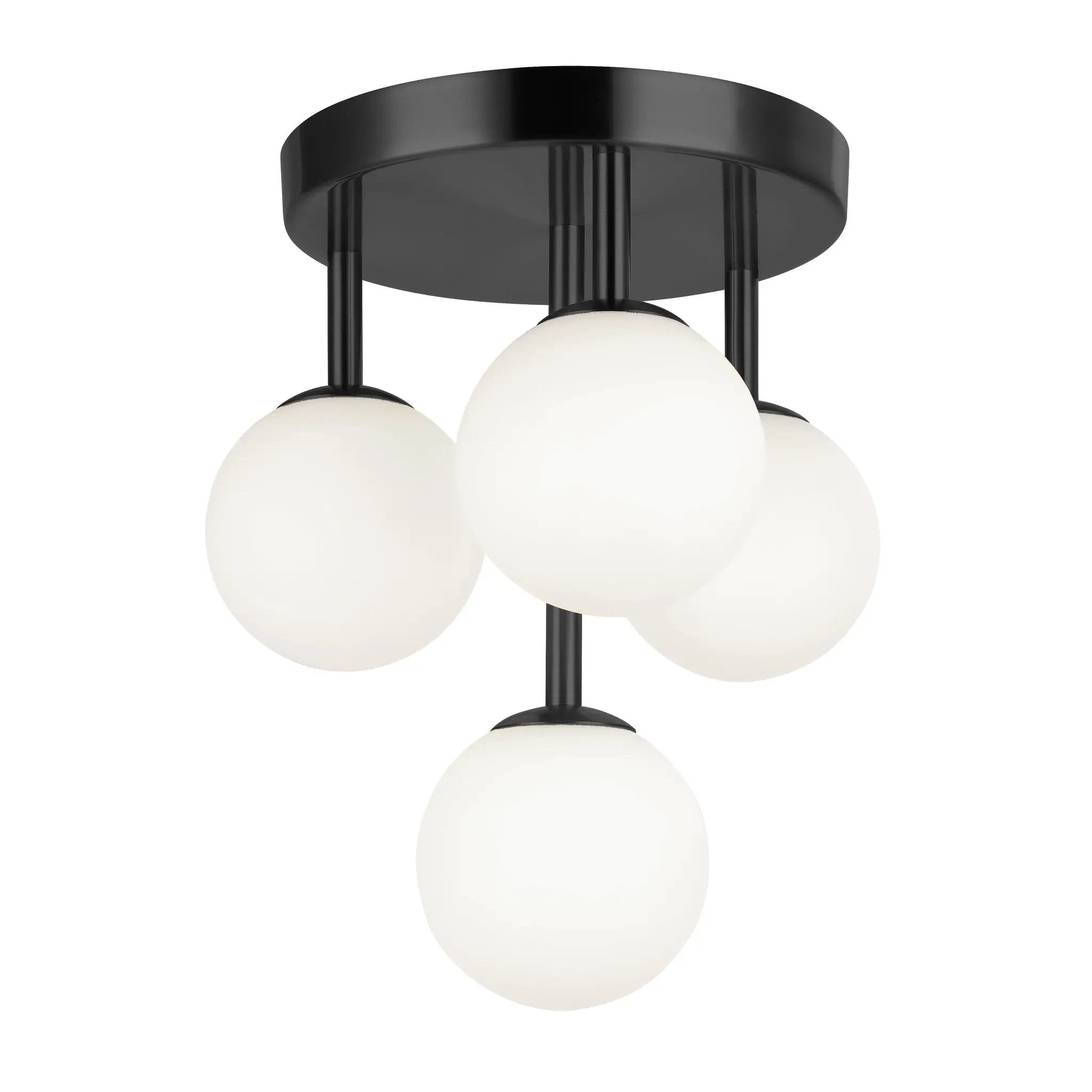 Dainolite 4 Light Halogen Flush Mount with Opal Glass by Dainolite