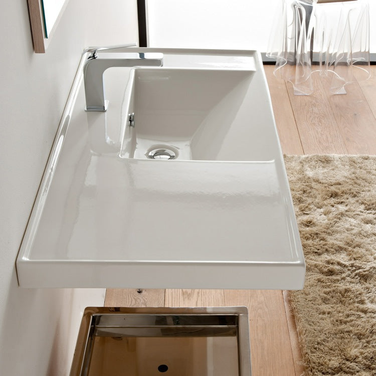 white bathroom sink