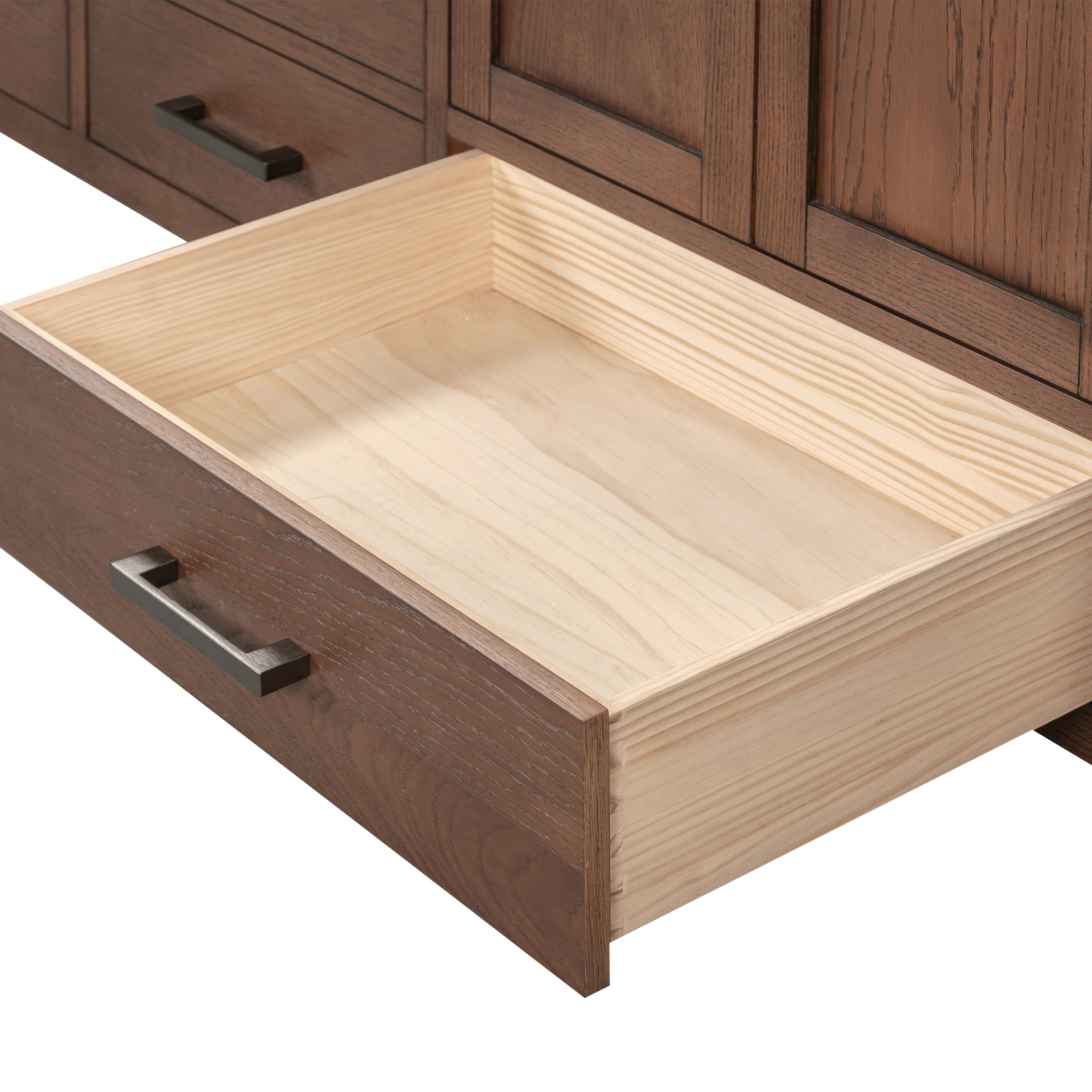 mocha oak vanity set
