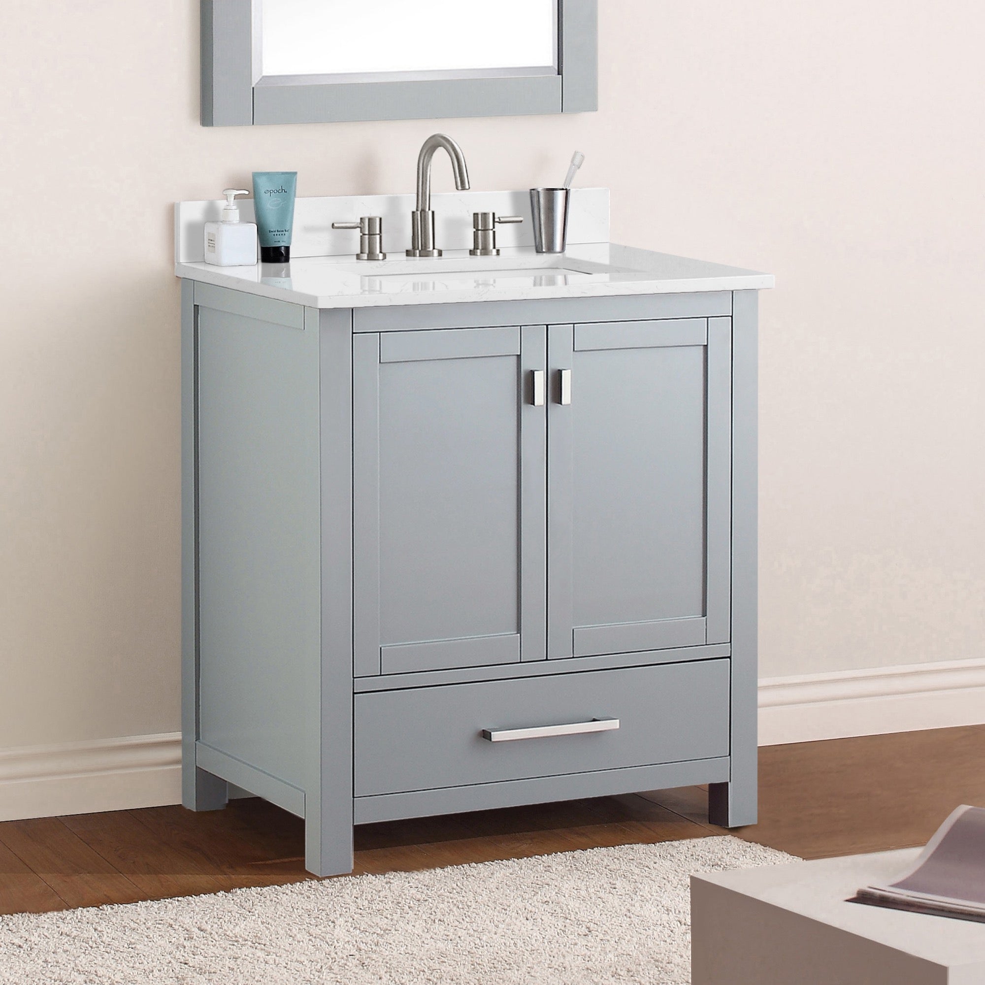 chilled gray vanity set