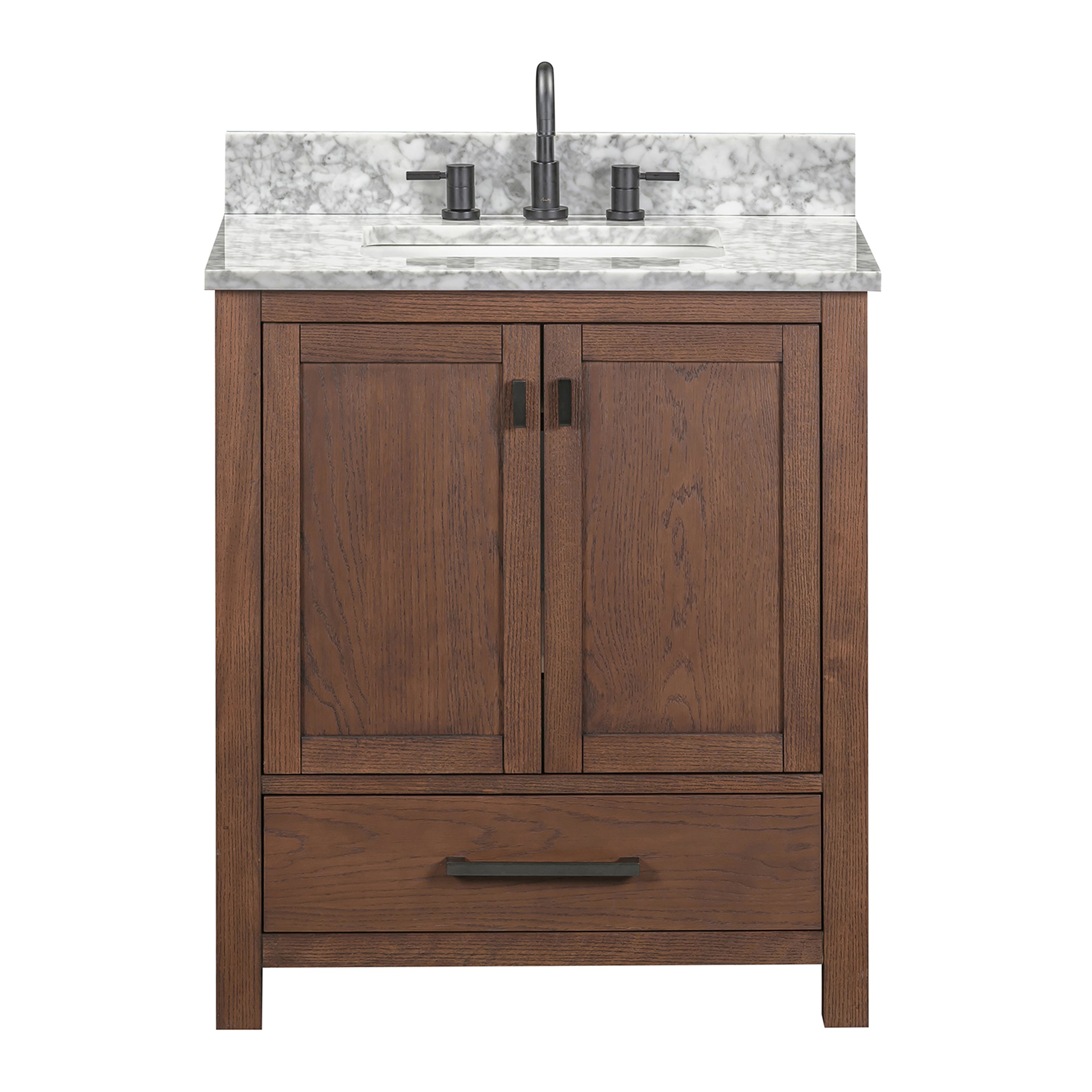 mocha oak vanity set