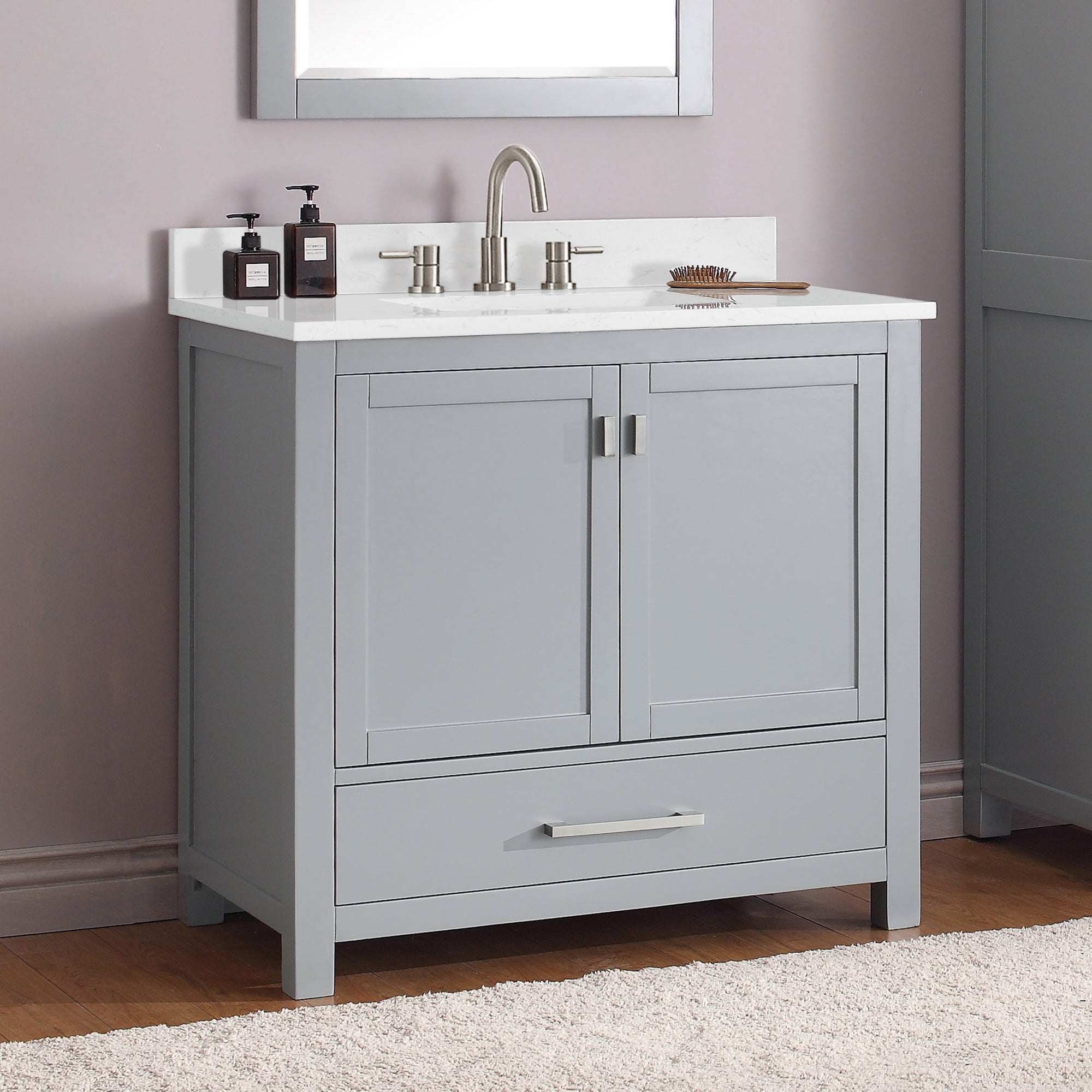 chilled gray vanity set