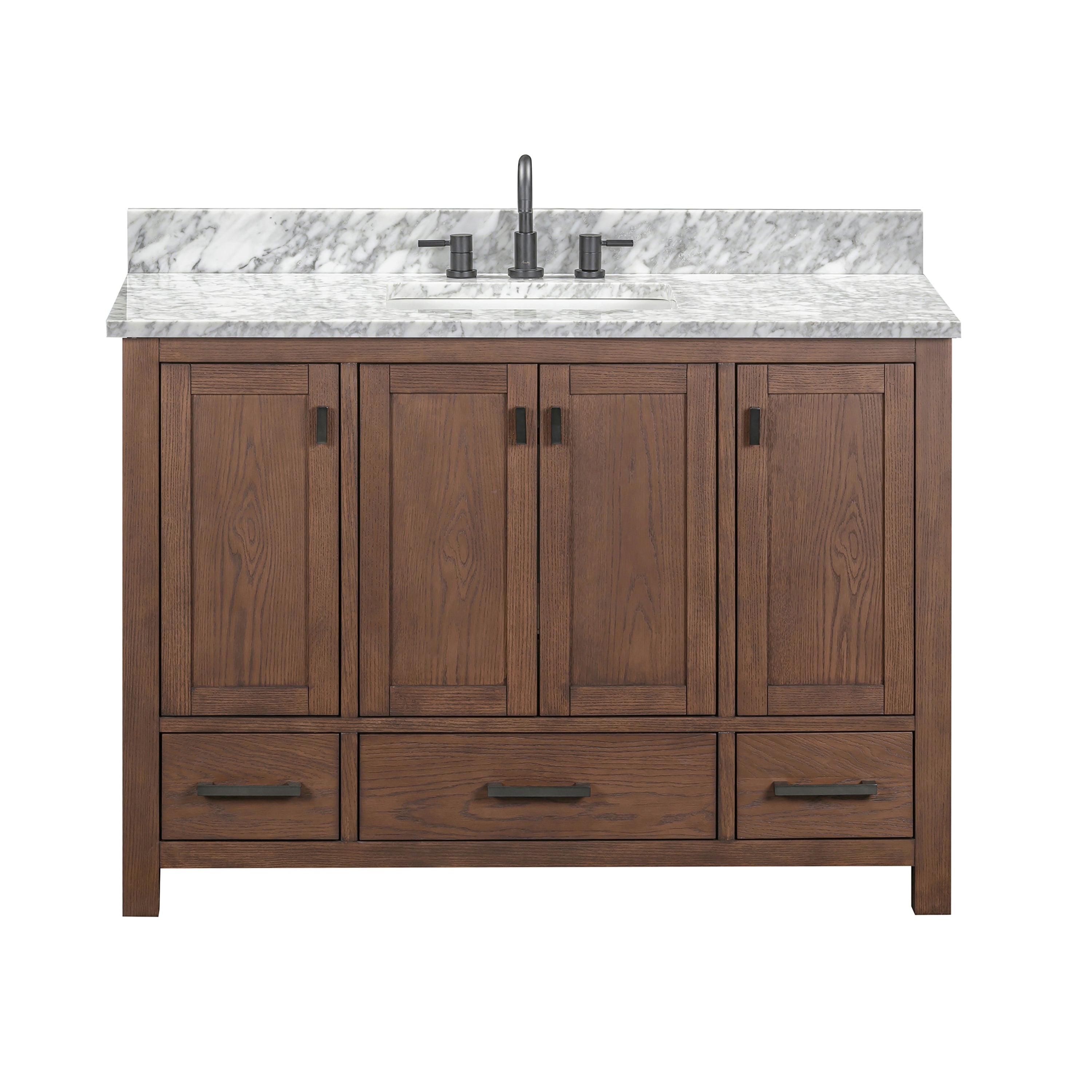 mocha oak vanity set
