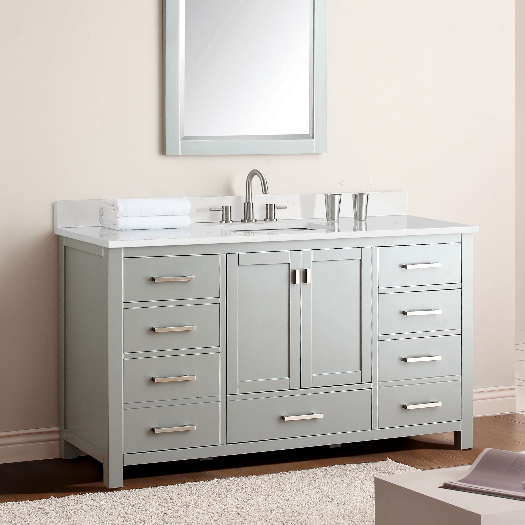 chilled gray vanity set