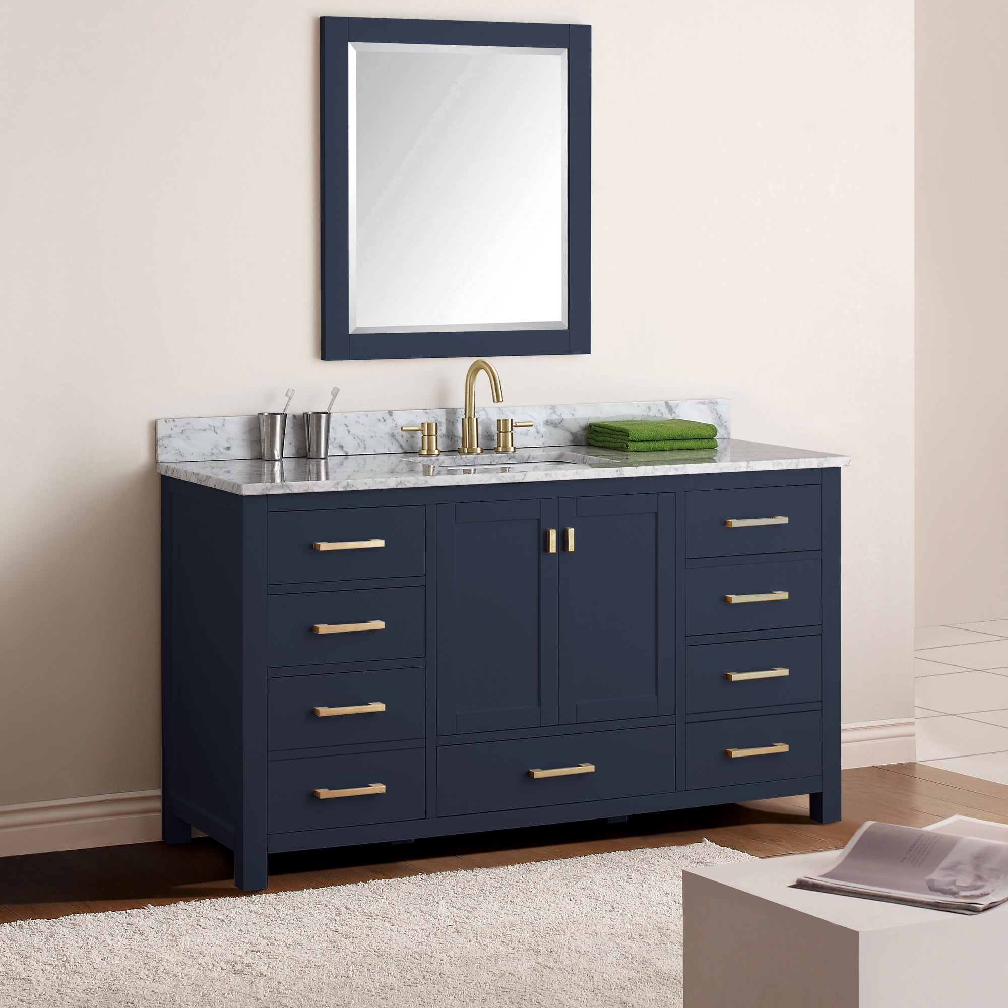 navy blue vanity base