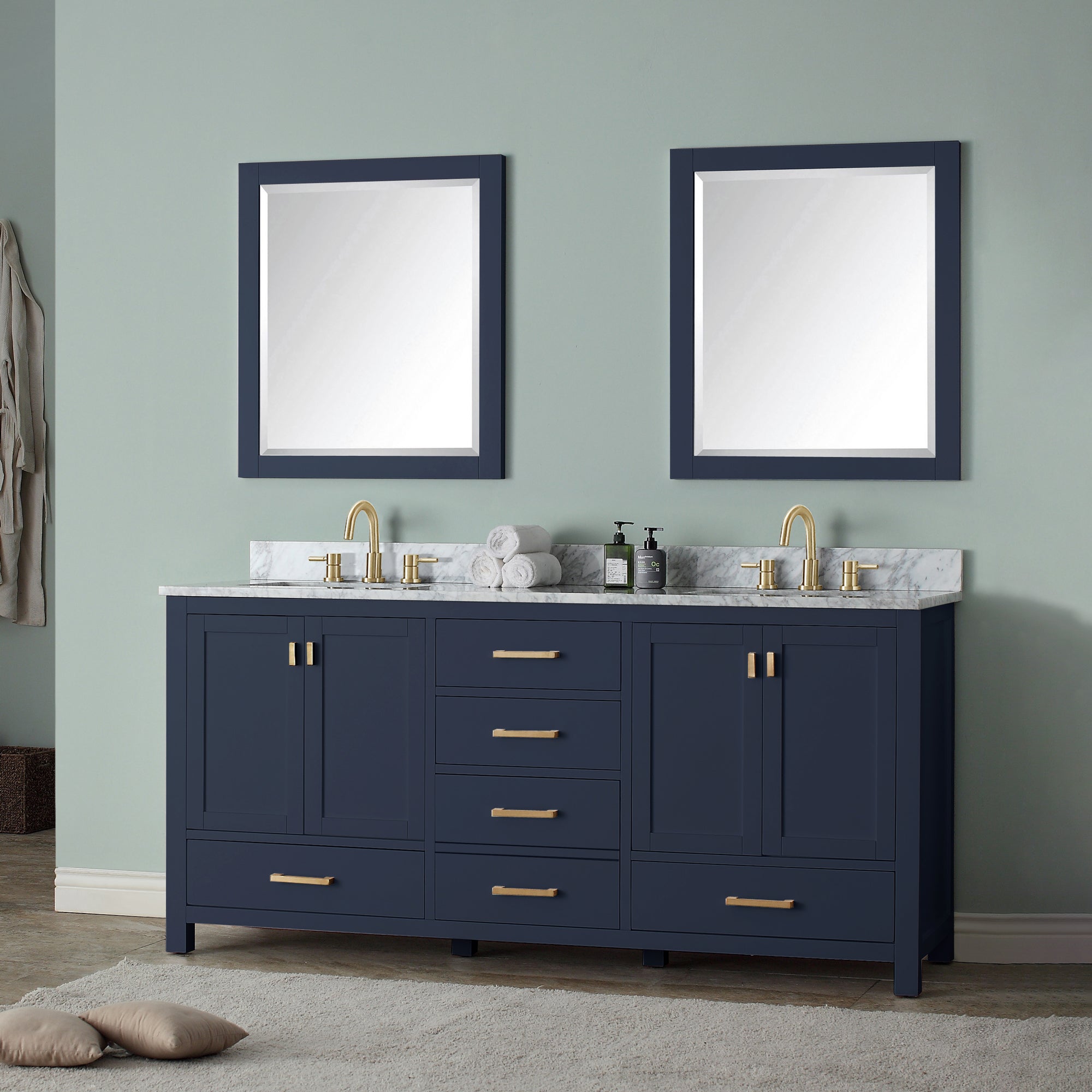 navy blue vanity base