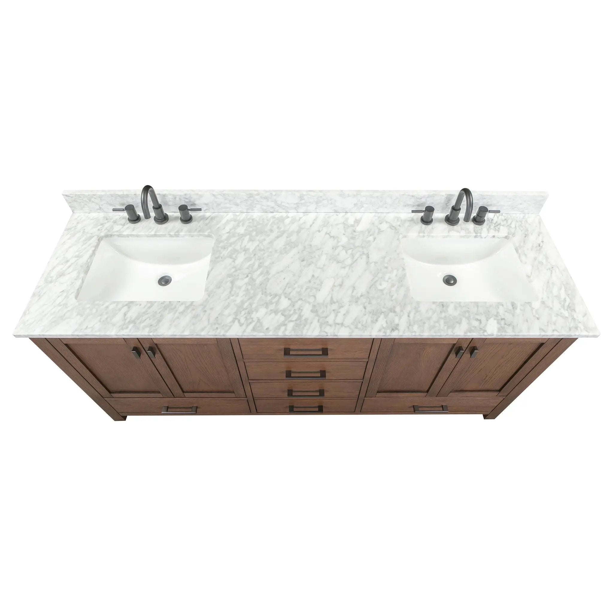 mocha oak vanity set
