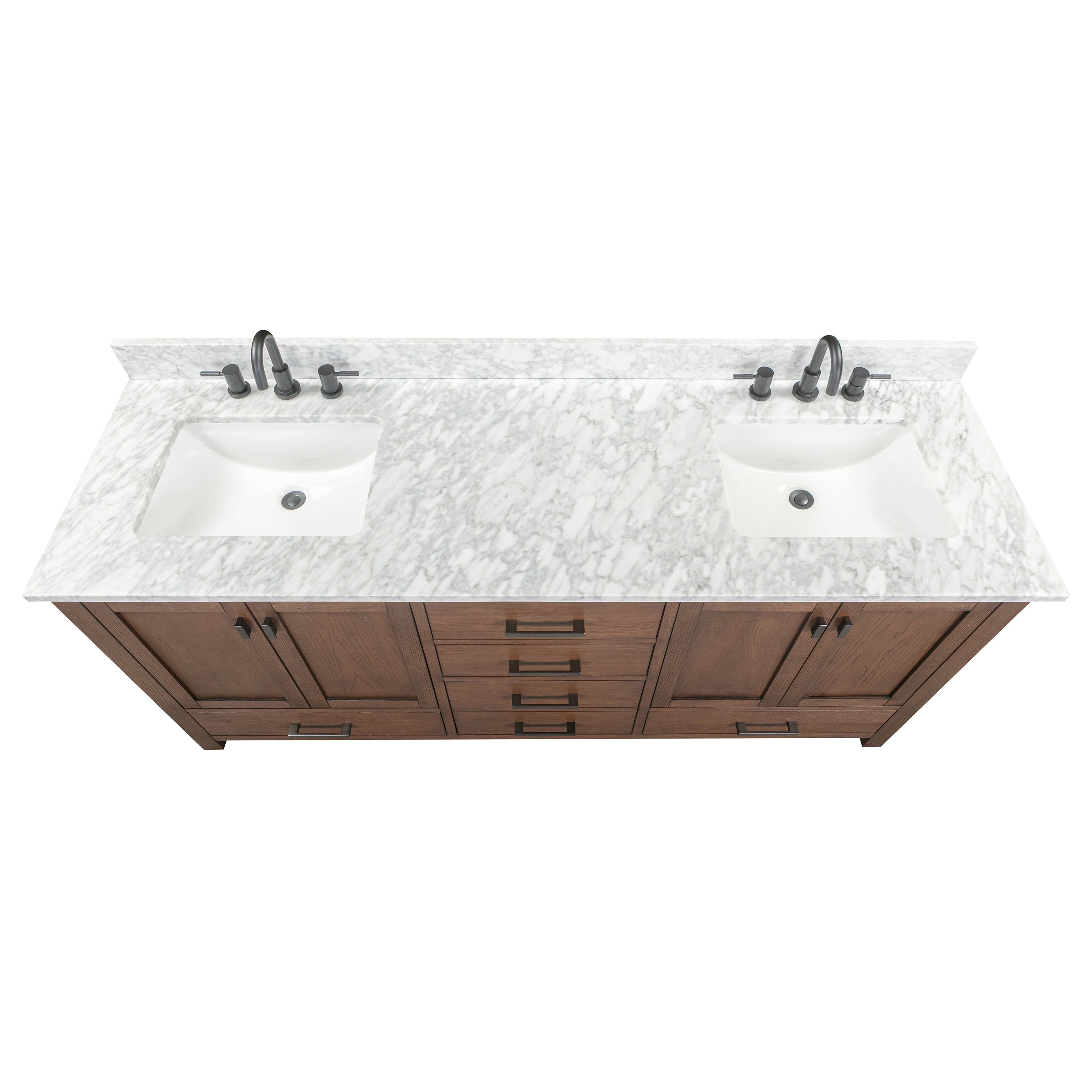 mocha oak vanity set