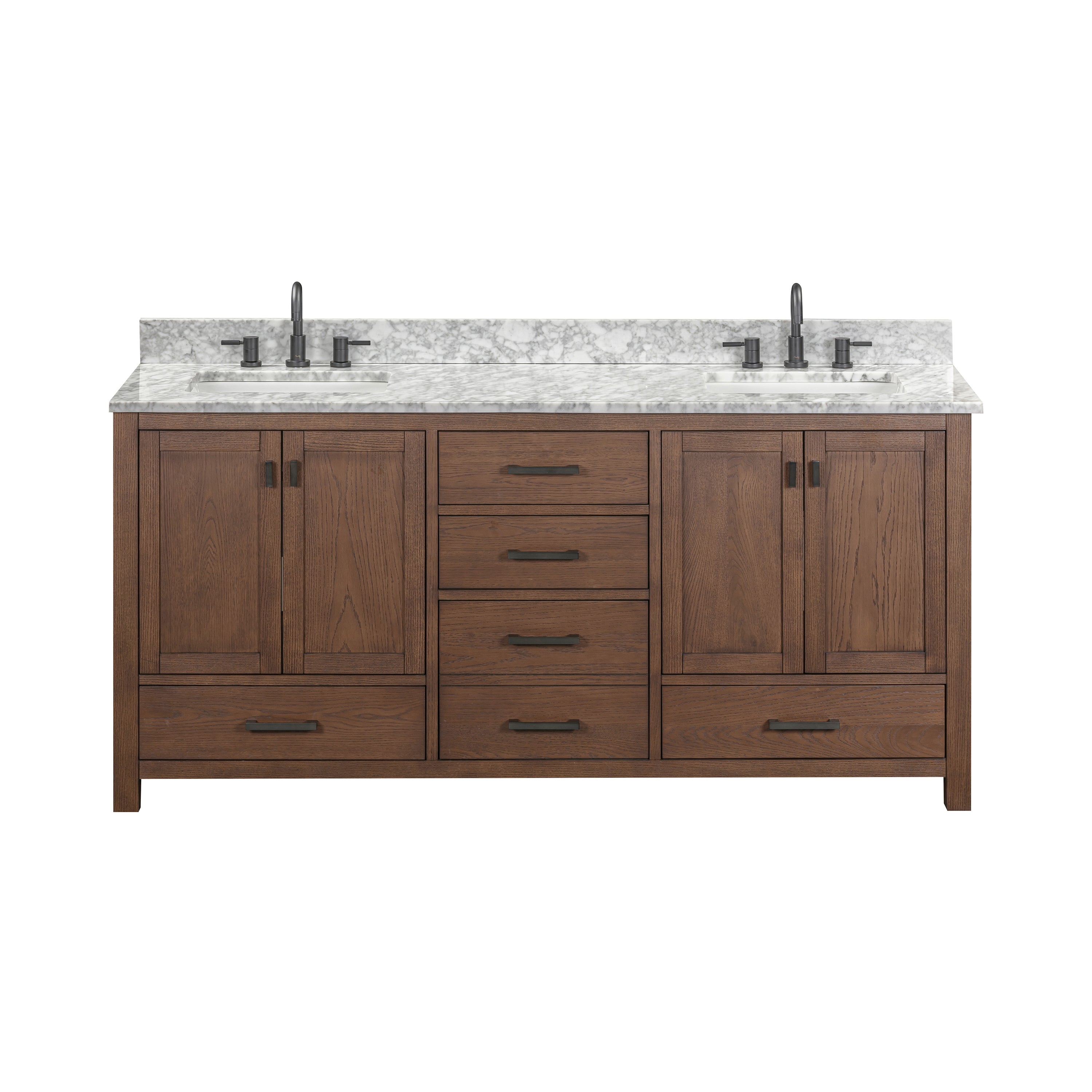 mocha oak vanity set