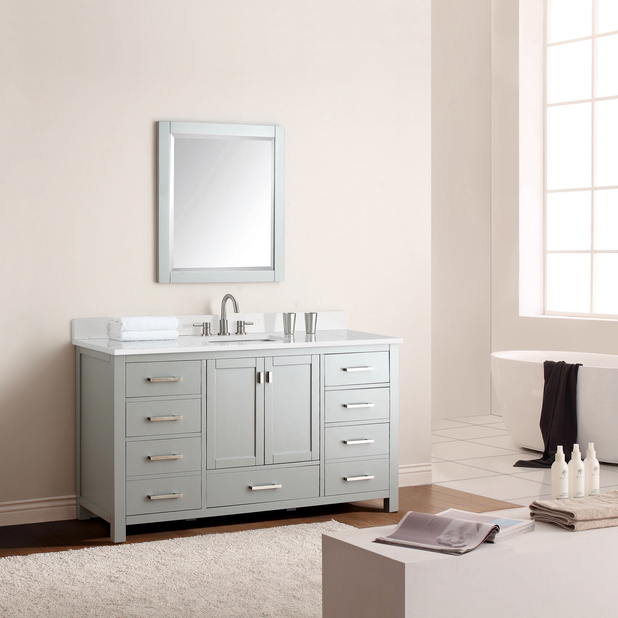 chilled gray vanity set