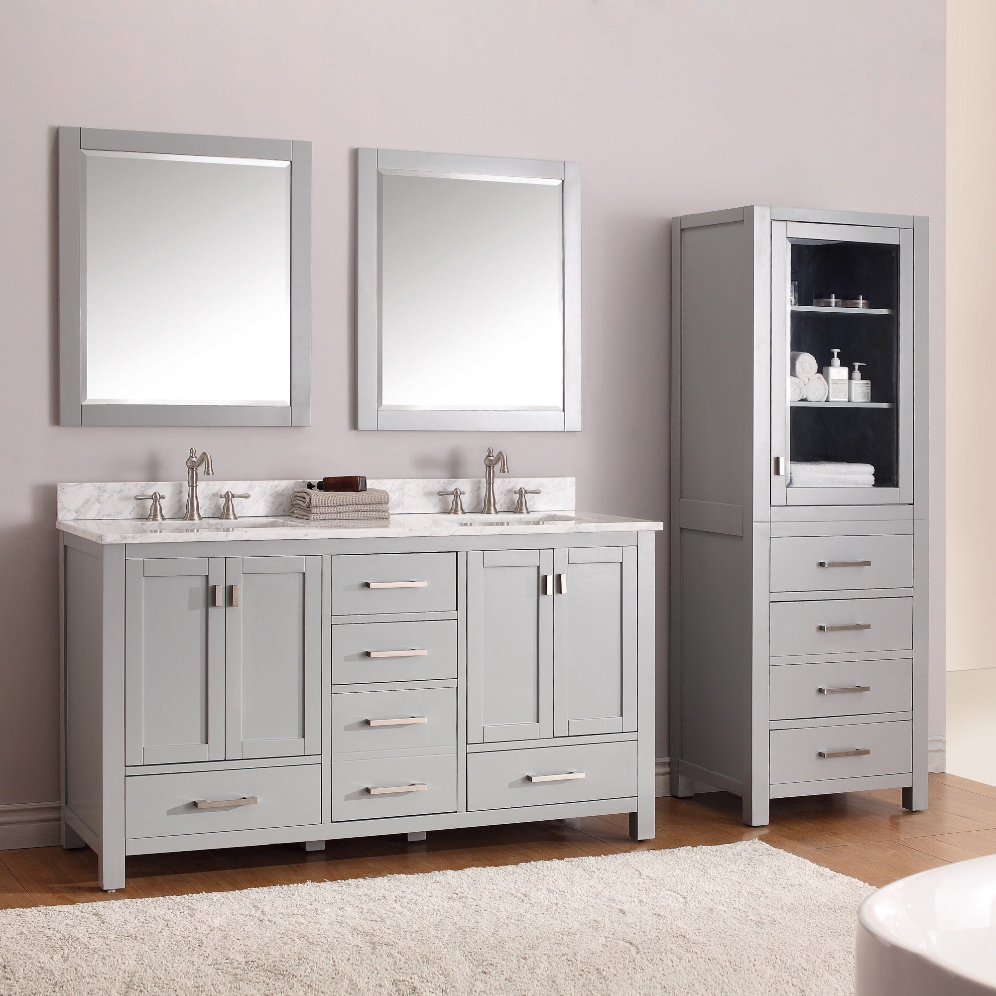 chilled gray vanity set