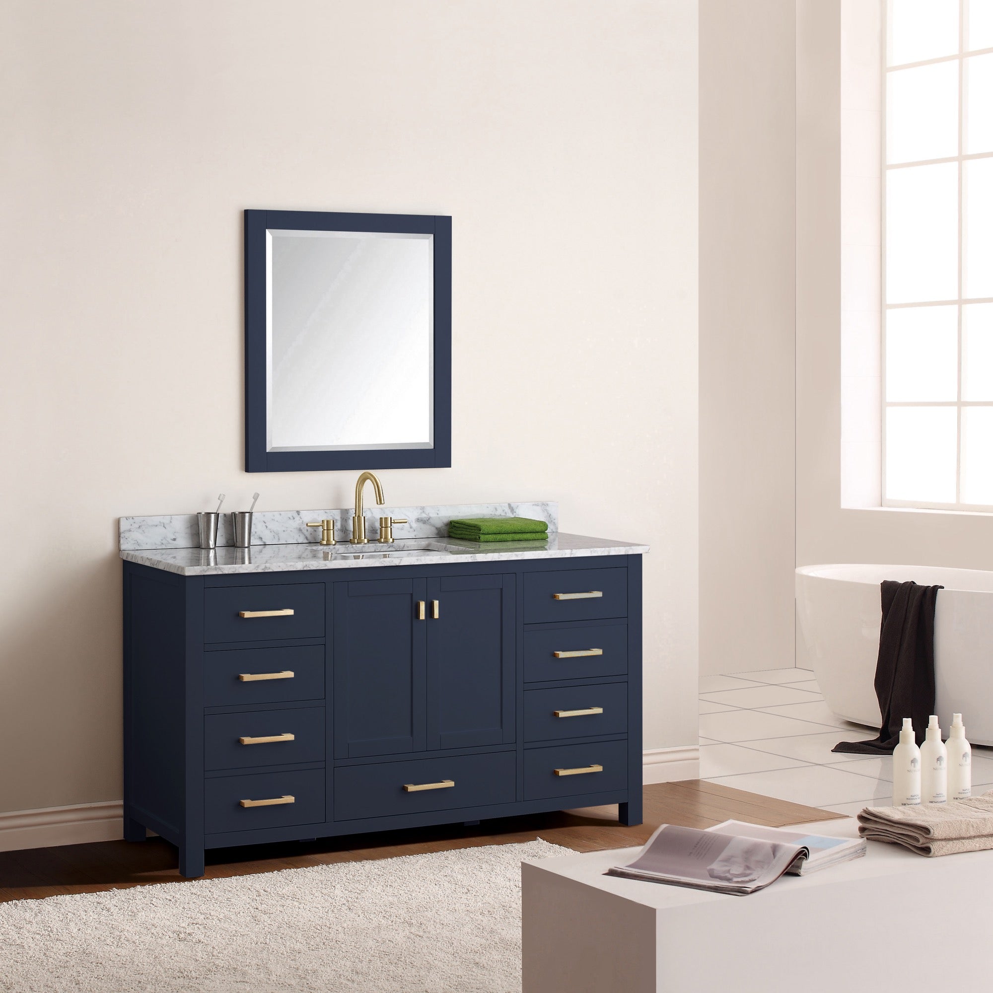 navy blue vanity base