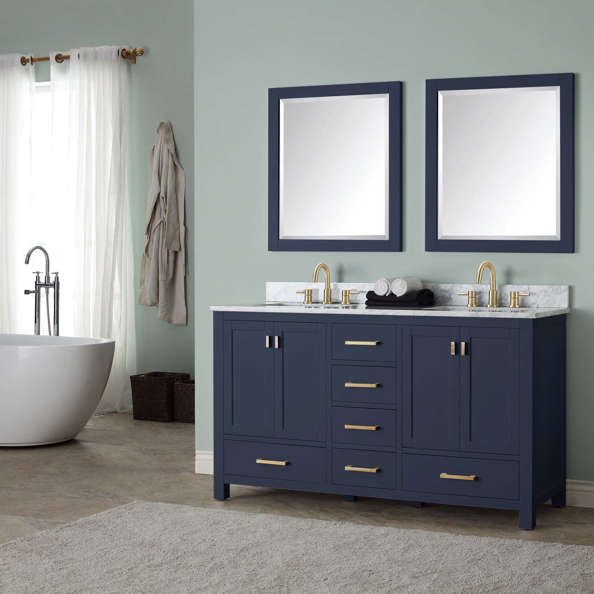 navy blue vanity base