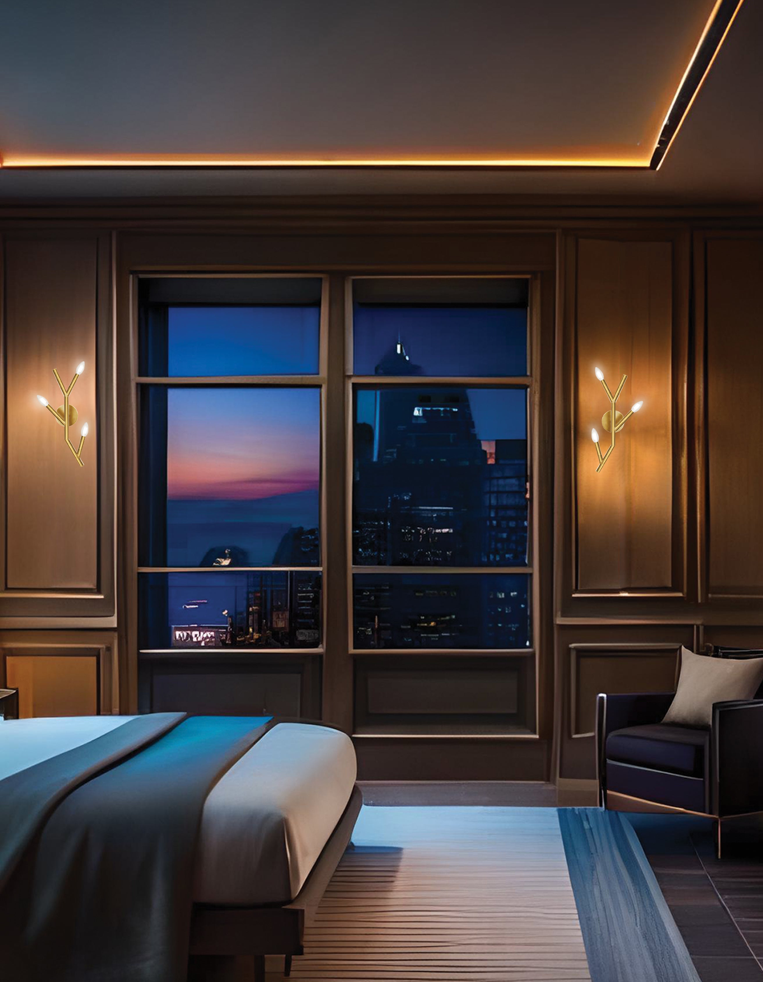 aged brass wall mount