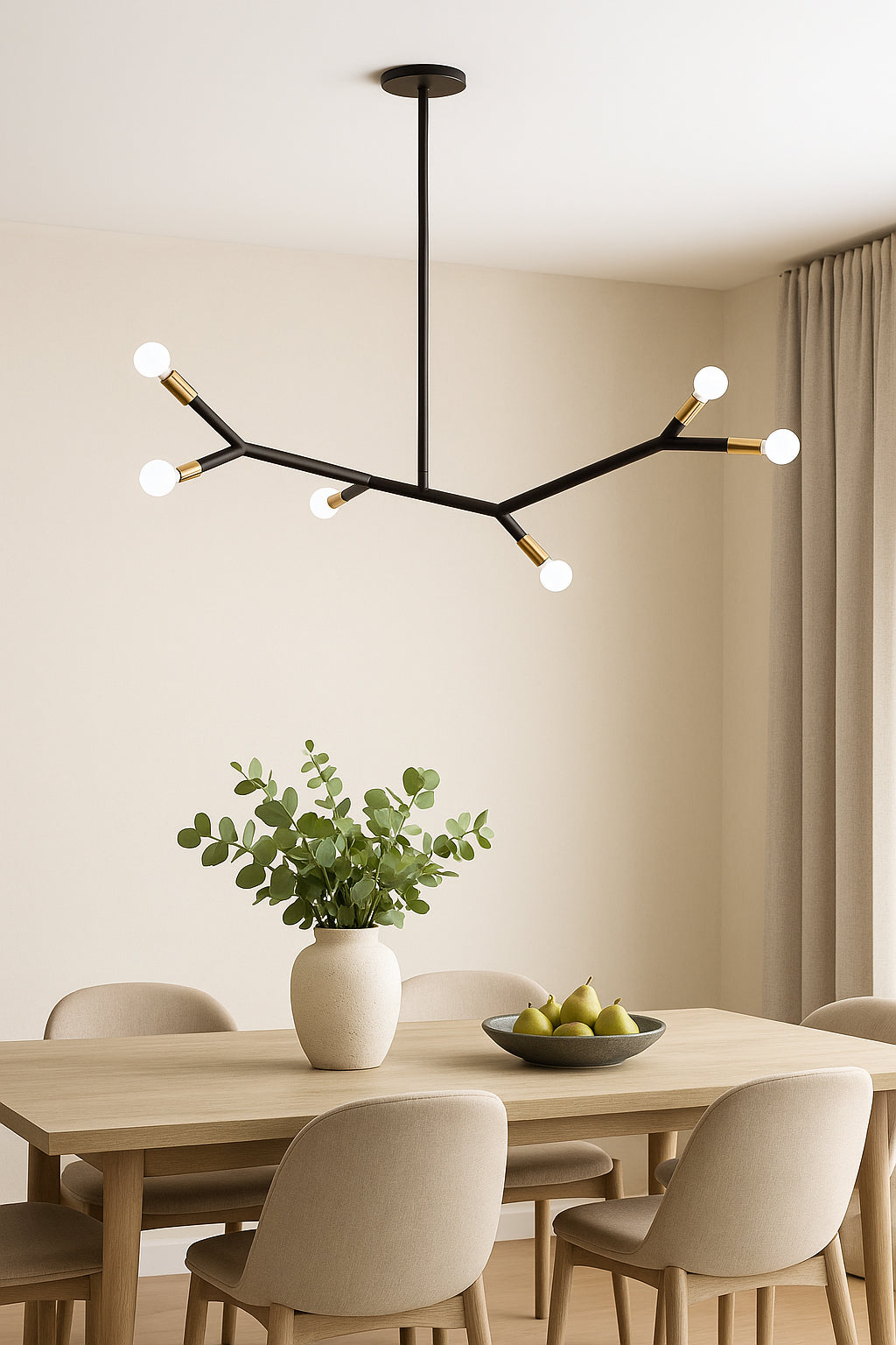 matte black/aged brass pendant light