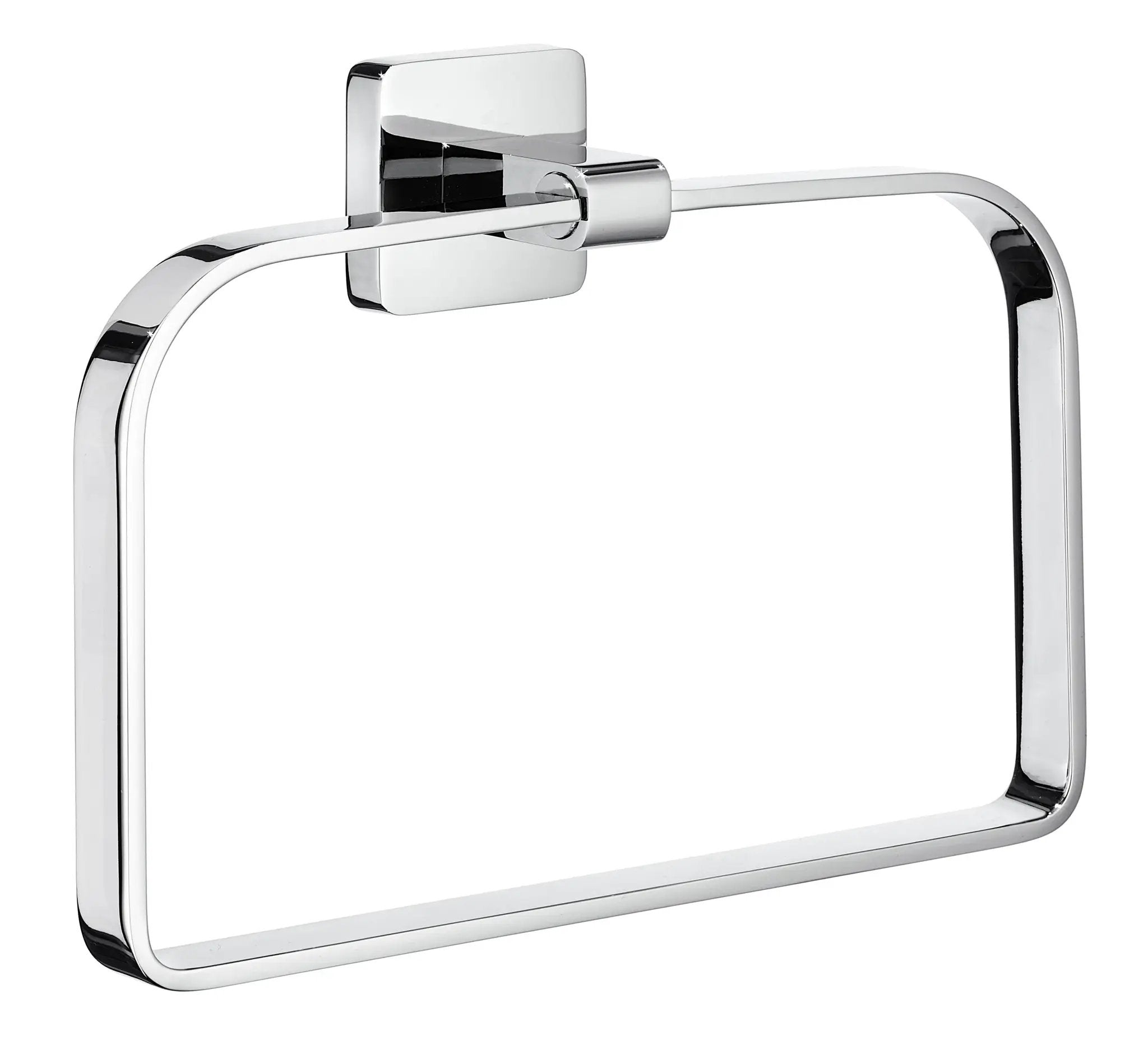 polished chrome towel ring