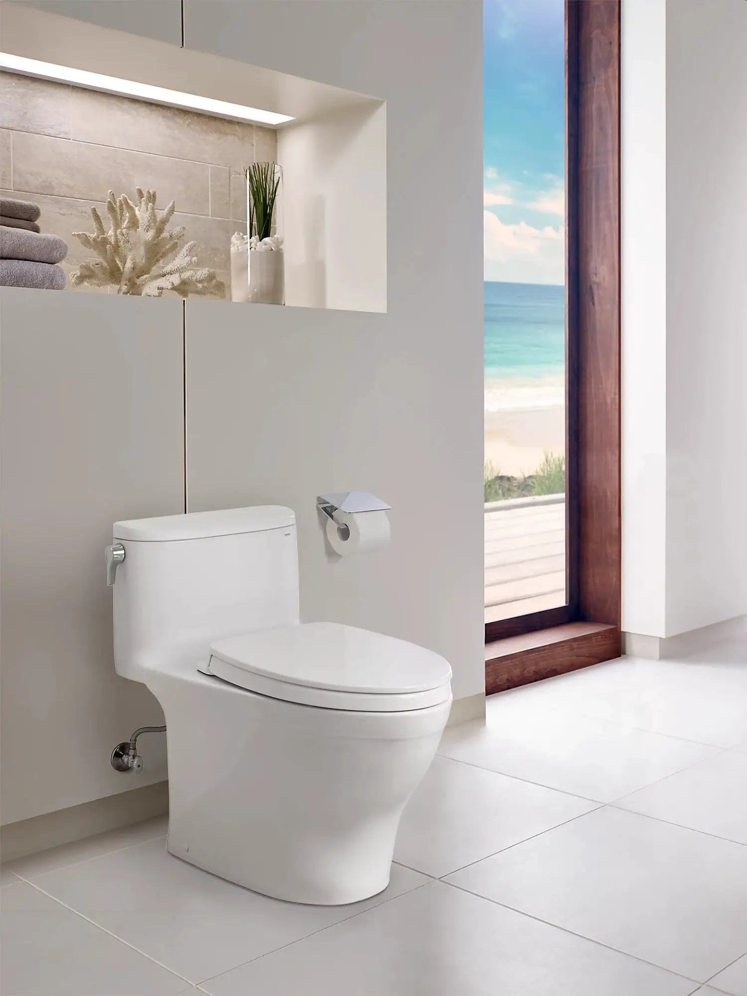 Toto MS642124CEFG Nexus One-Piece Toilet, 1.28 GPF, Elongated Bowl Toto MS642124CEFG Nexus One-Piece Toilet, 1.28 GPF, Elongated Bowl