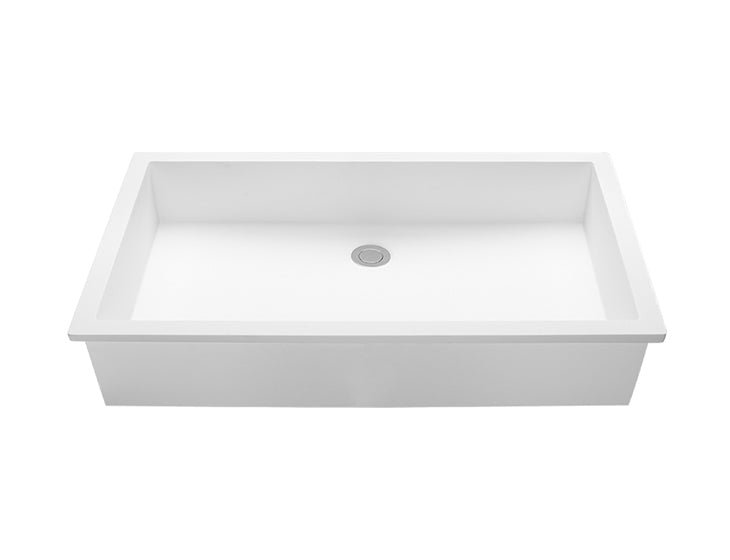 matte white sink