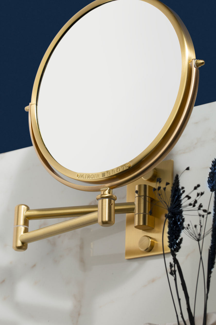 polished gold mirror