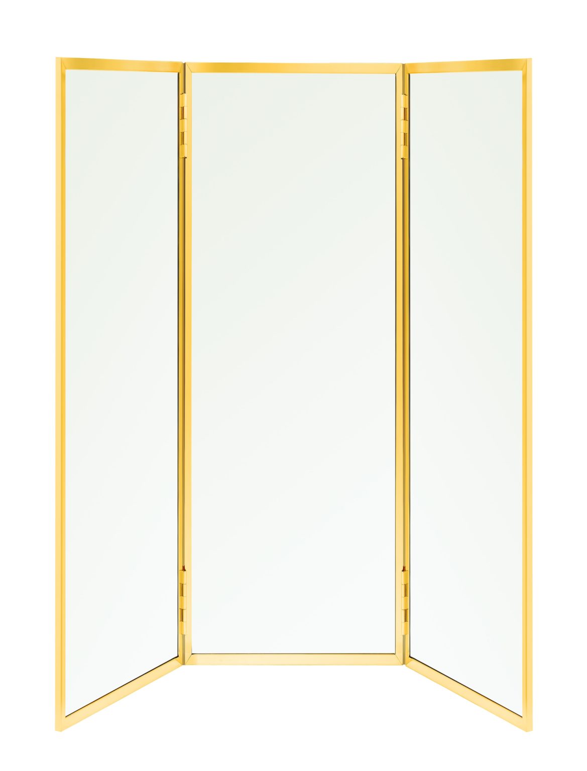 lacquered polished brass mirror