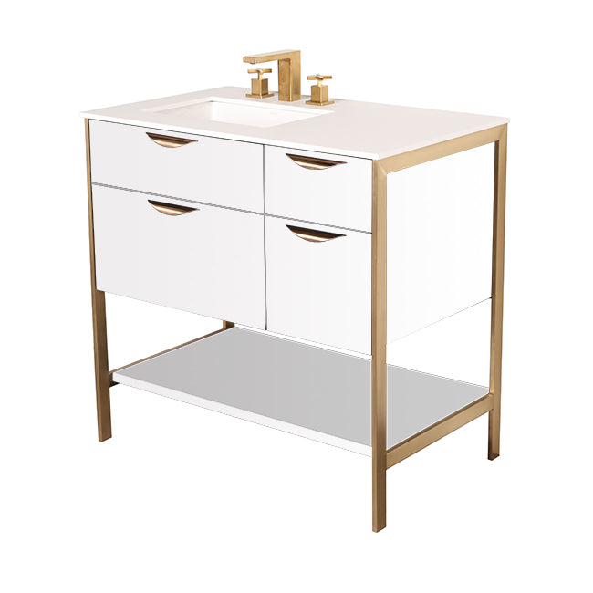 Lacava Navi 36" Free Standing Under-Counter Vanity - Left