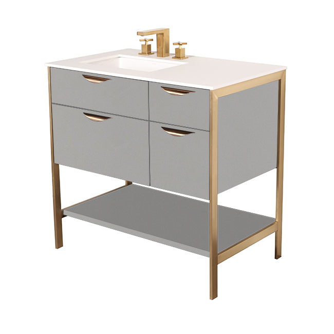 Lacava Navi 36" Free Standing Under-Counter Vanity - Left