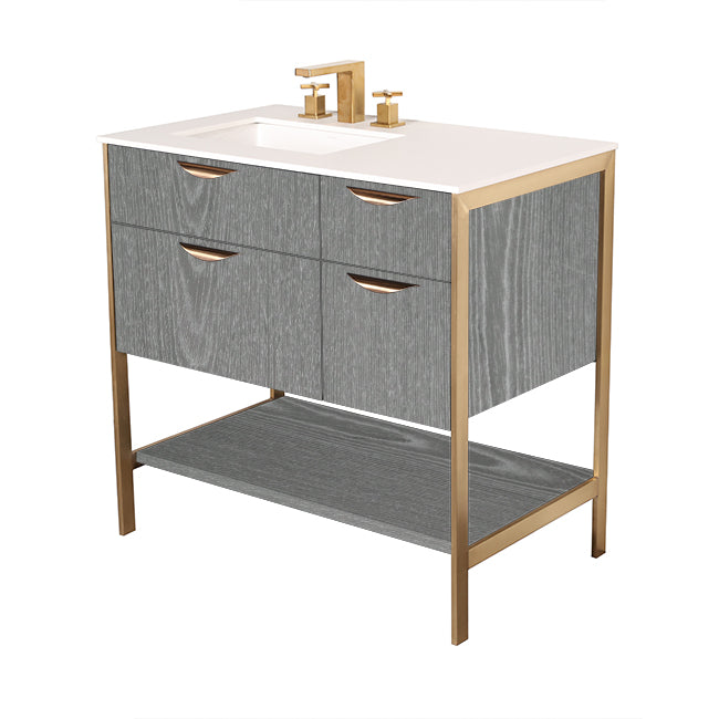 Lacava Navi 36" Free Standing Under-Counter Vanity - Left