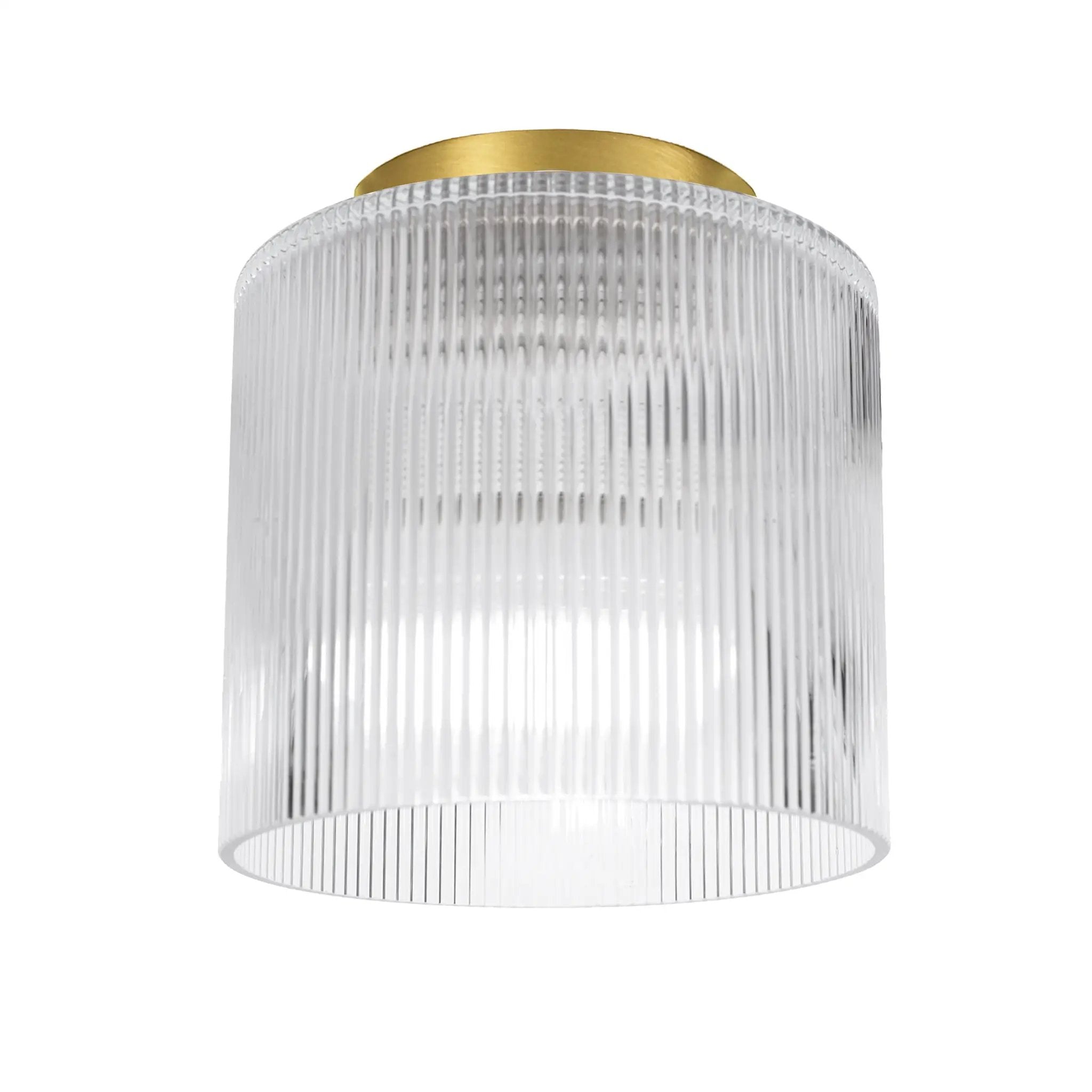 Dainolite 1LT Flush Mount with Fluted Glass by Dainolite