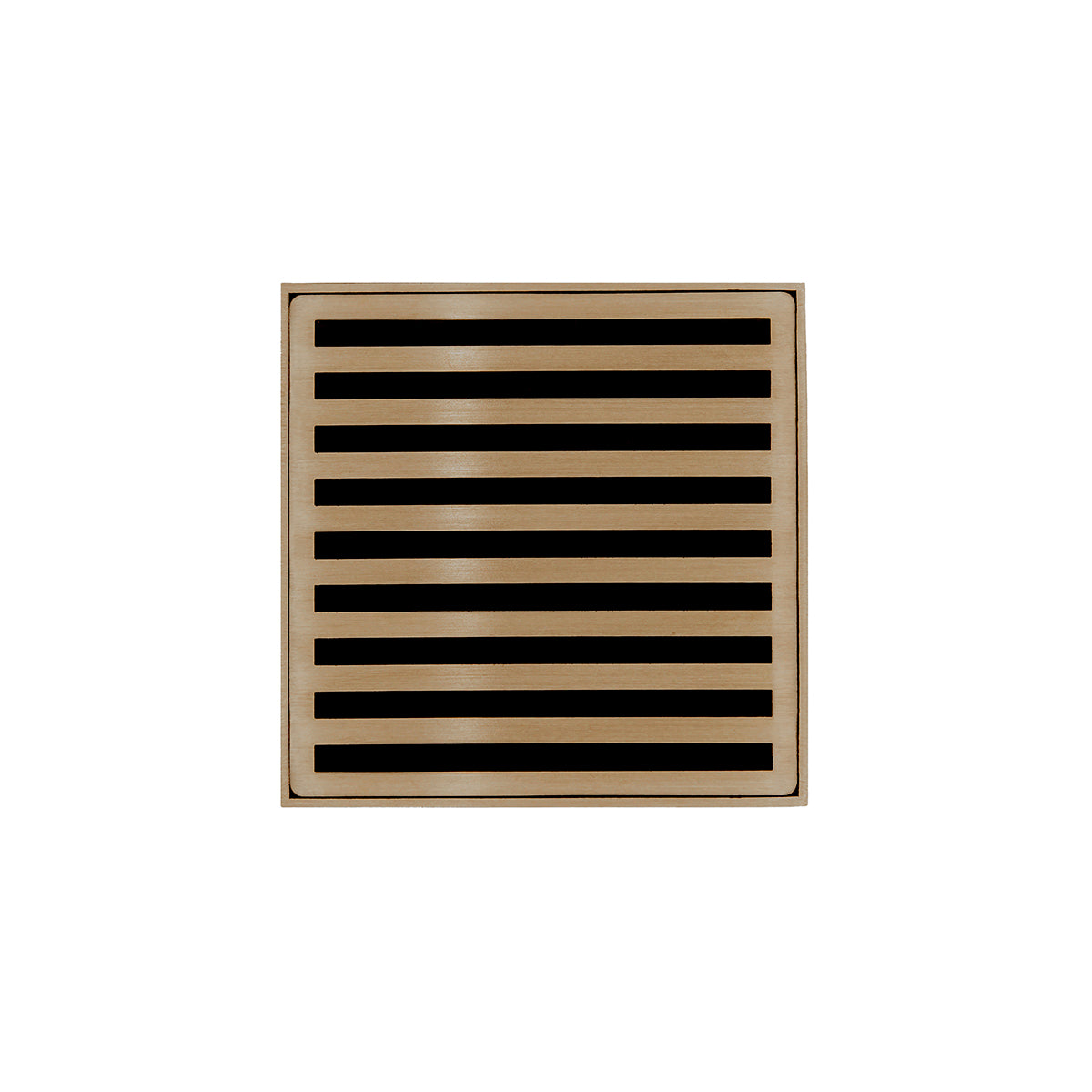 Infinity Drain 4" x 4" ND 4 Complete Kit with Lines Pattern Decorative Plate with ABS Drain Body, 2" Outlet