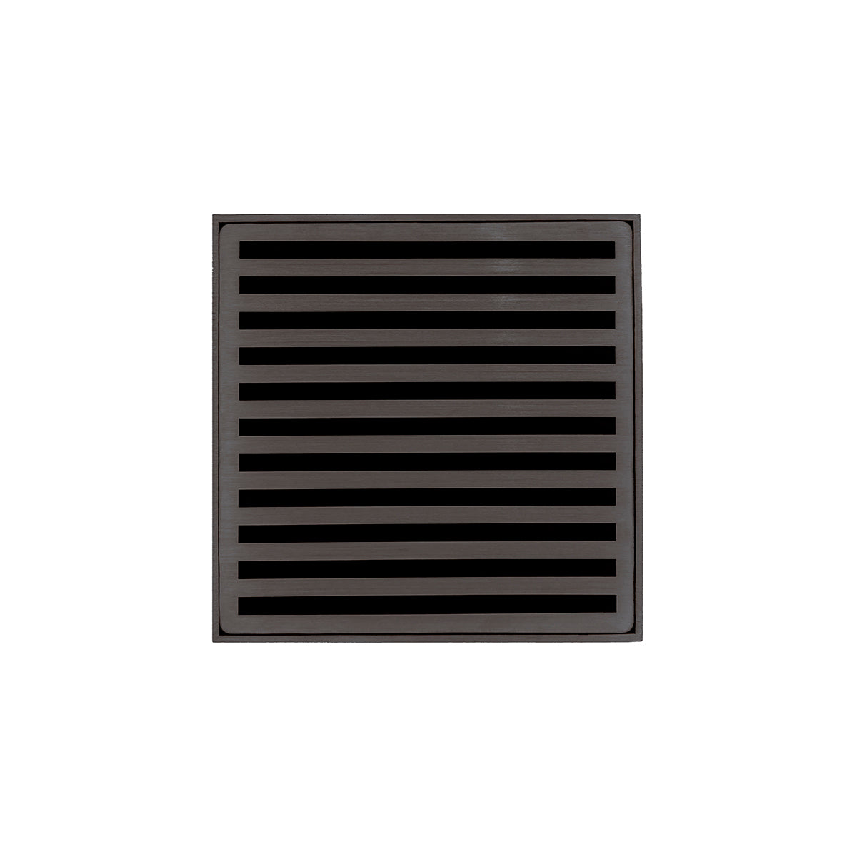 Infinity Drain 5" x 5" NDB 5 Complete Kit with Lines Pattern Decorative Plate with ABS Bonded Flange Drain Body, 2", 3" and 4" Outlet