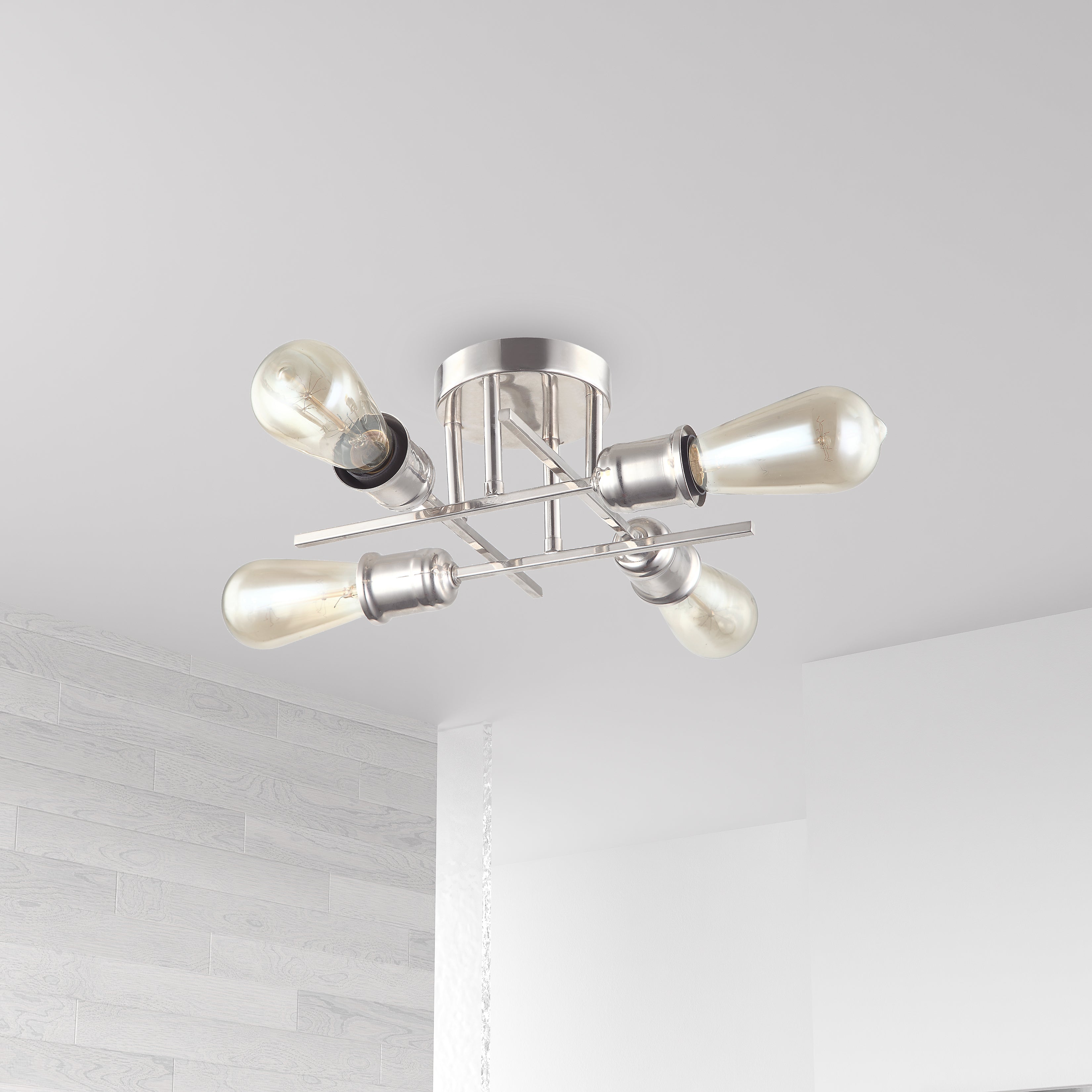 burnished chrome flush mount