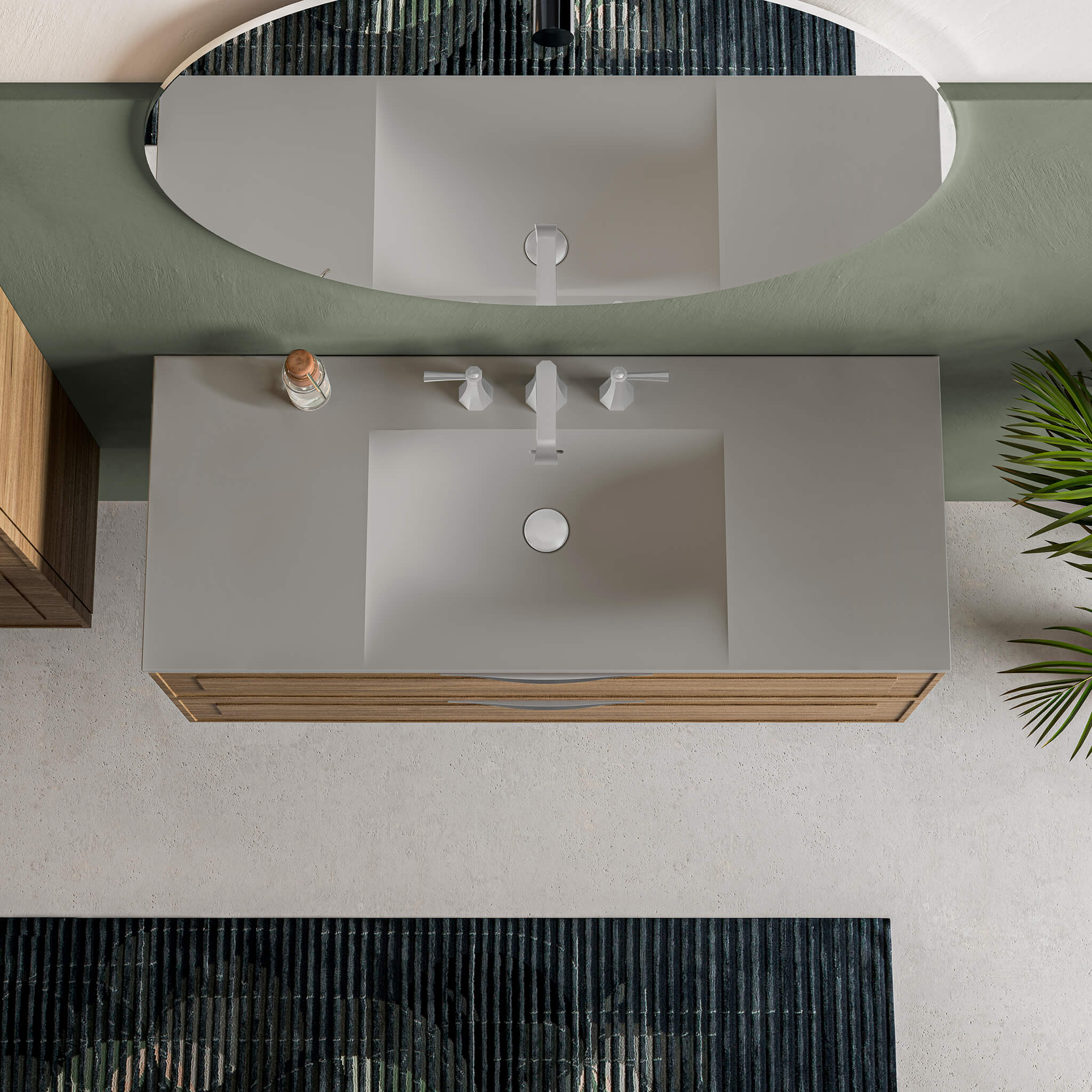 grey matte vanity top