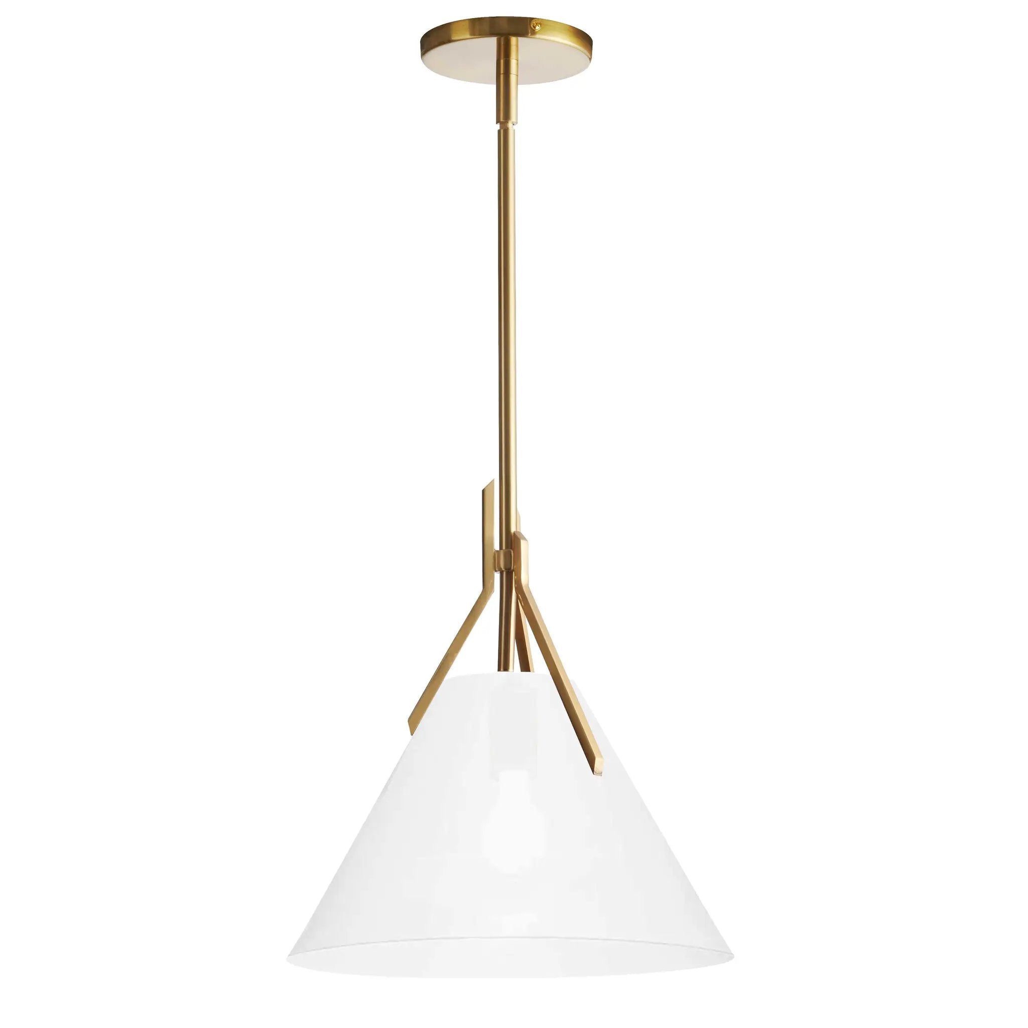 aged brass with opal glass pendants