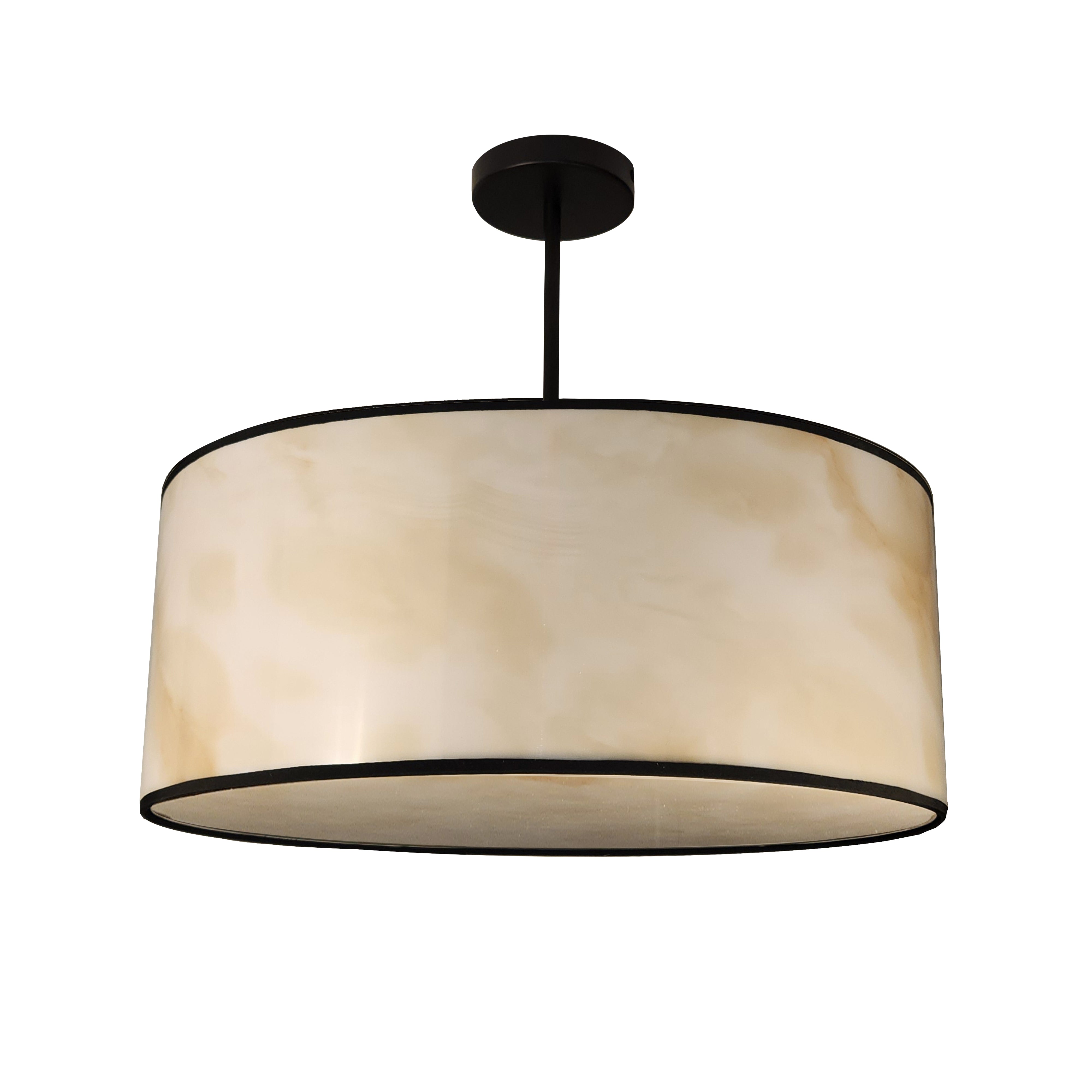 Dainolite 4 Light Incandescent Pendant Light - Marble Alabaster Shade