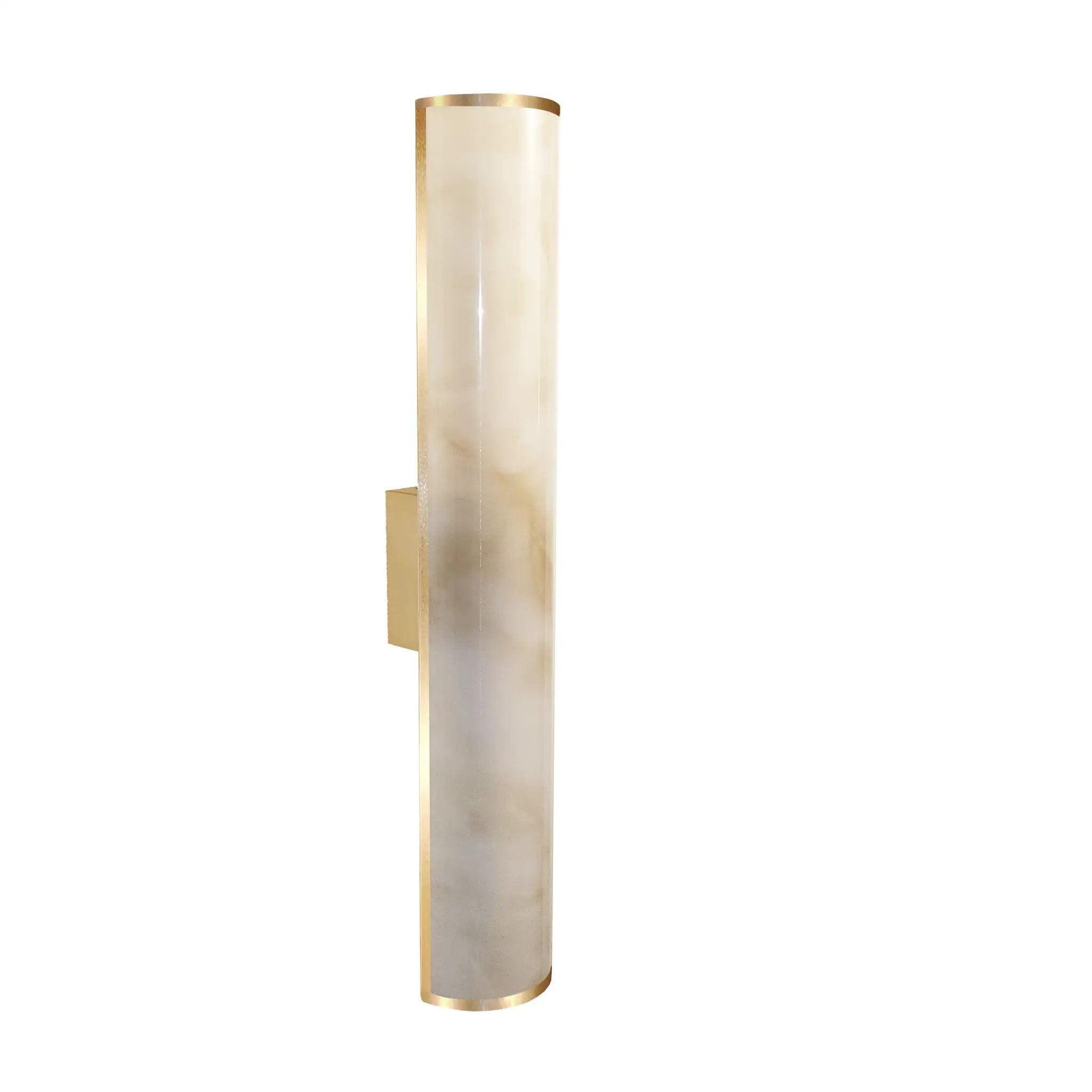 aged brass/faux alabaster wall sconce