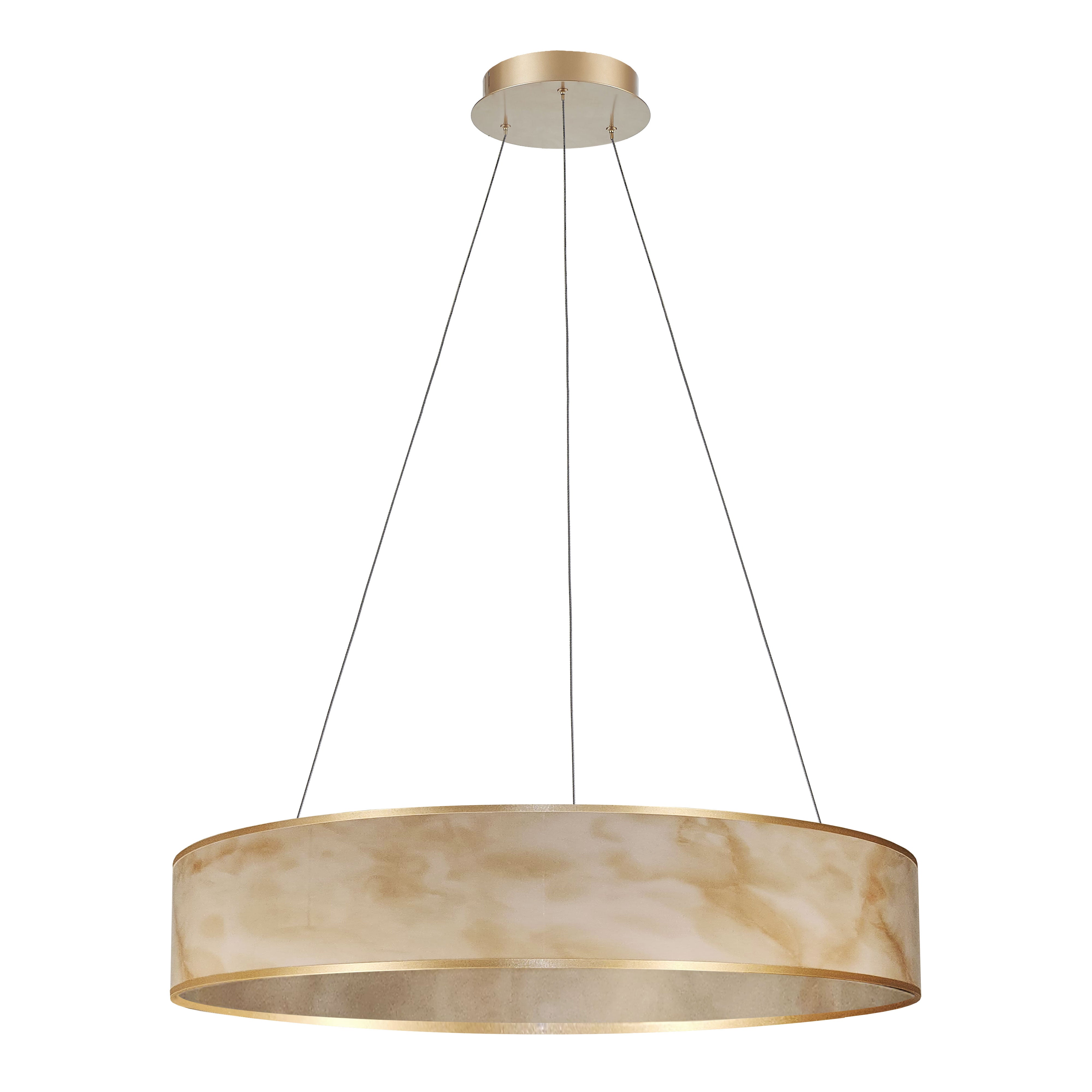 aged brass/faux alabaster flush mount