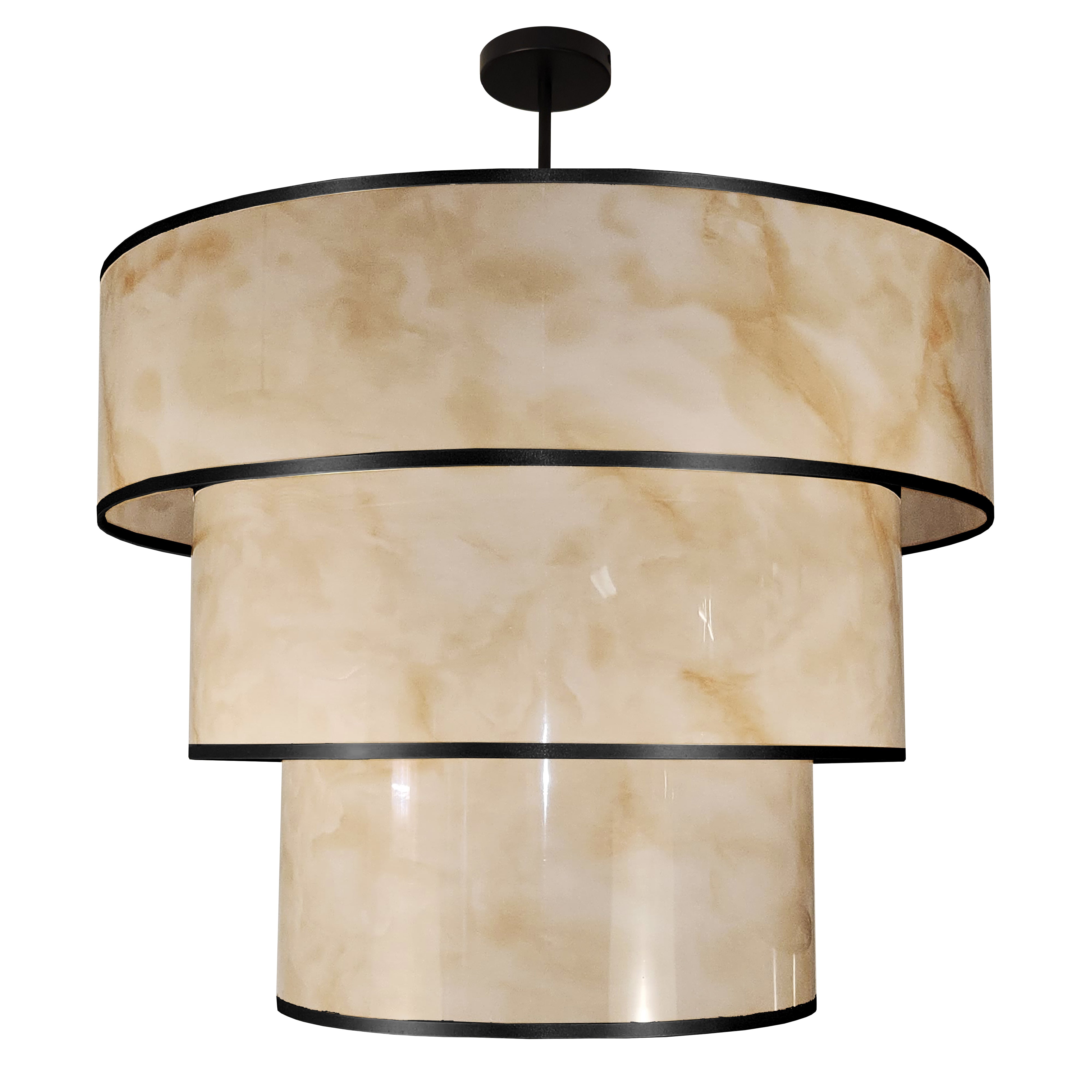 Dainolite 9 Light Incandescent Pendant Light with Marble Alabaster Shade