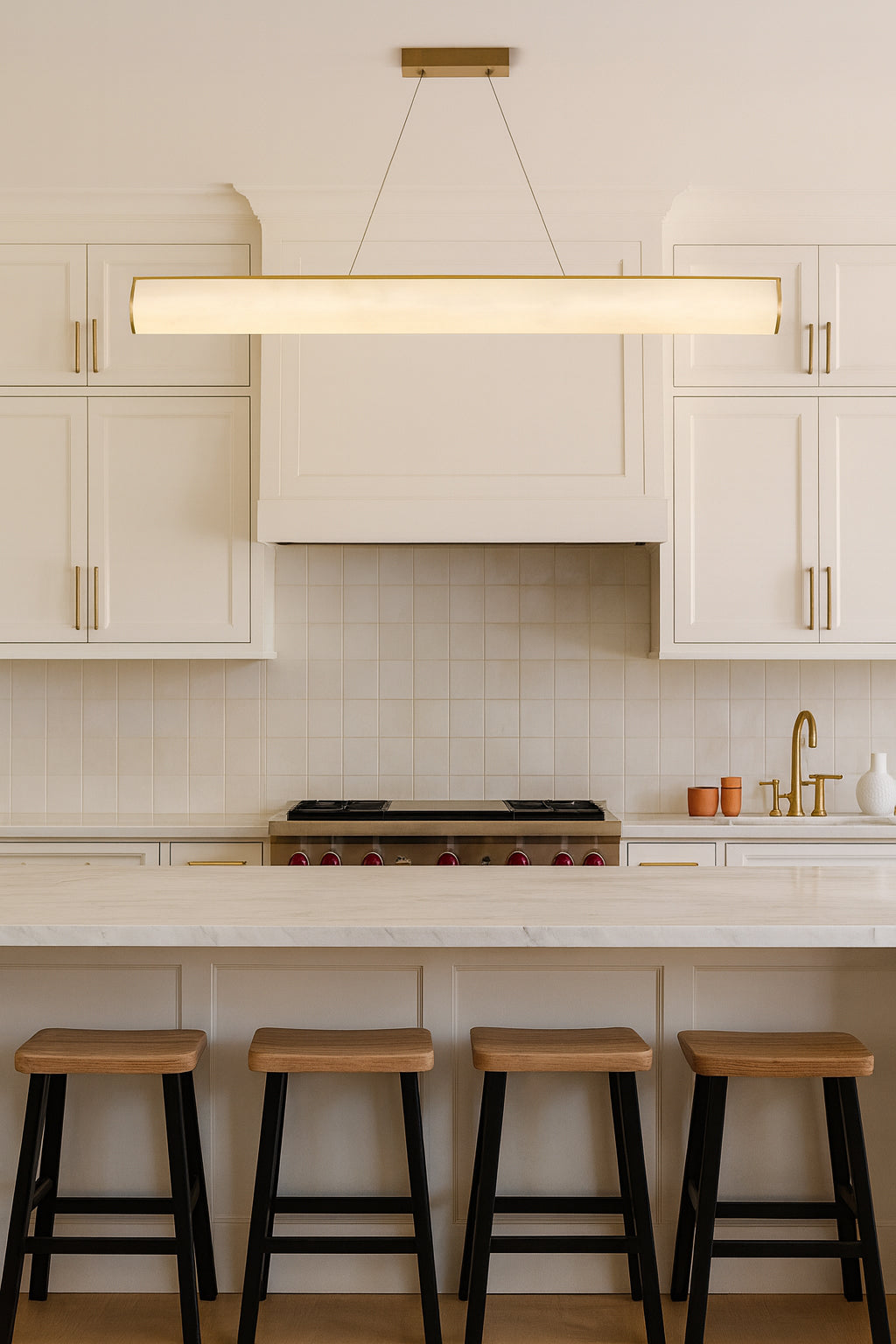 aged brass/faux alabaster flush mount