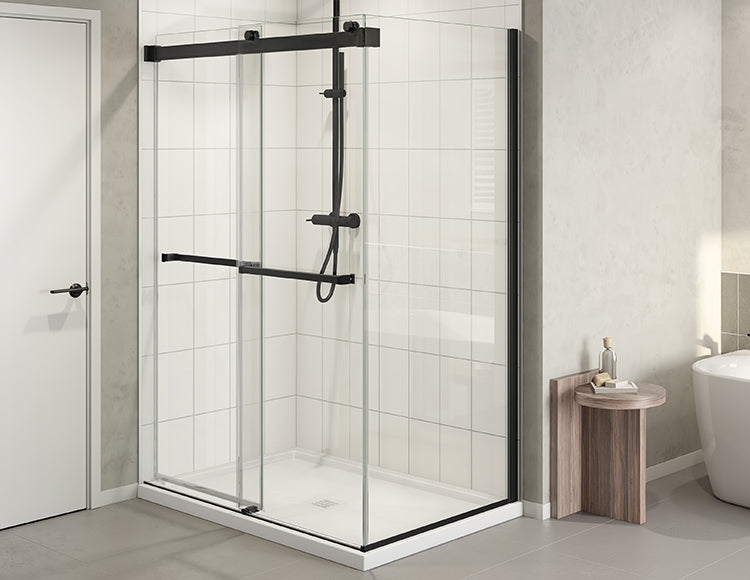 matte black shower door