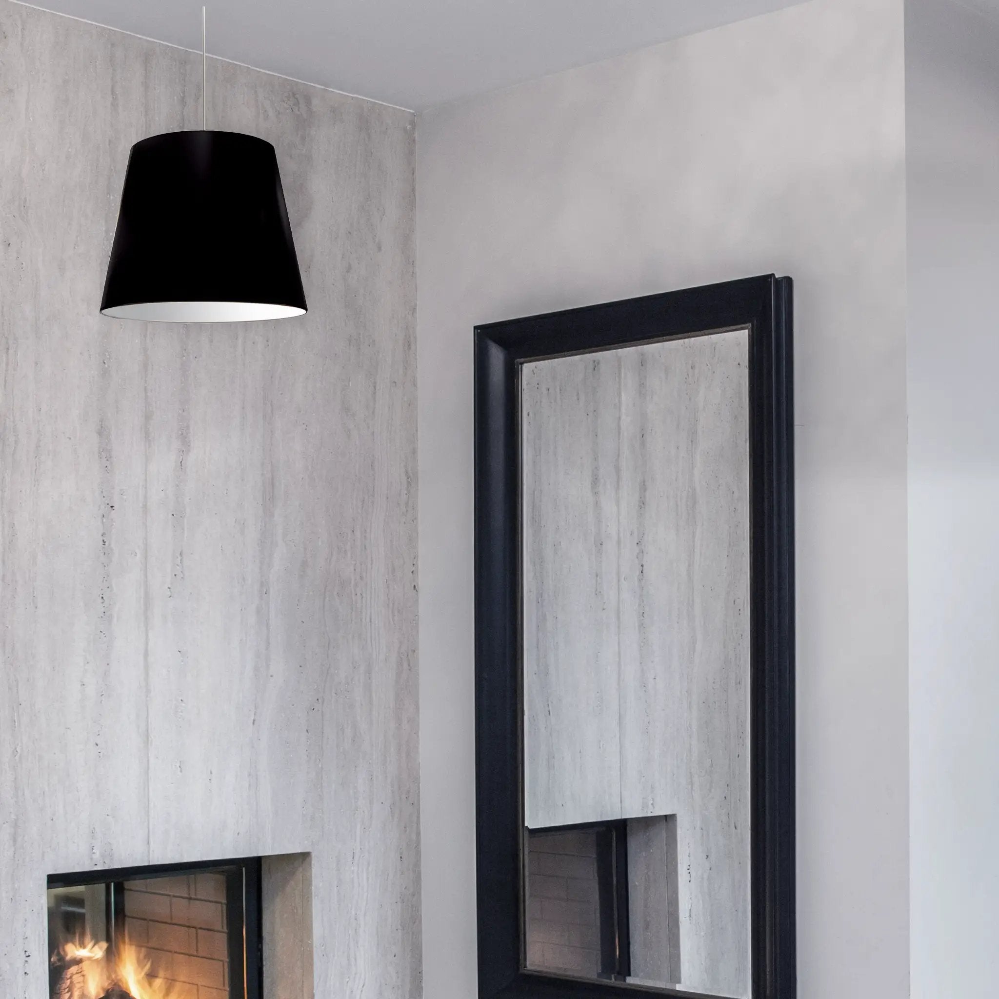 black pendant light