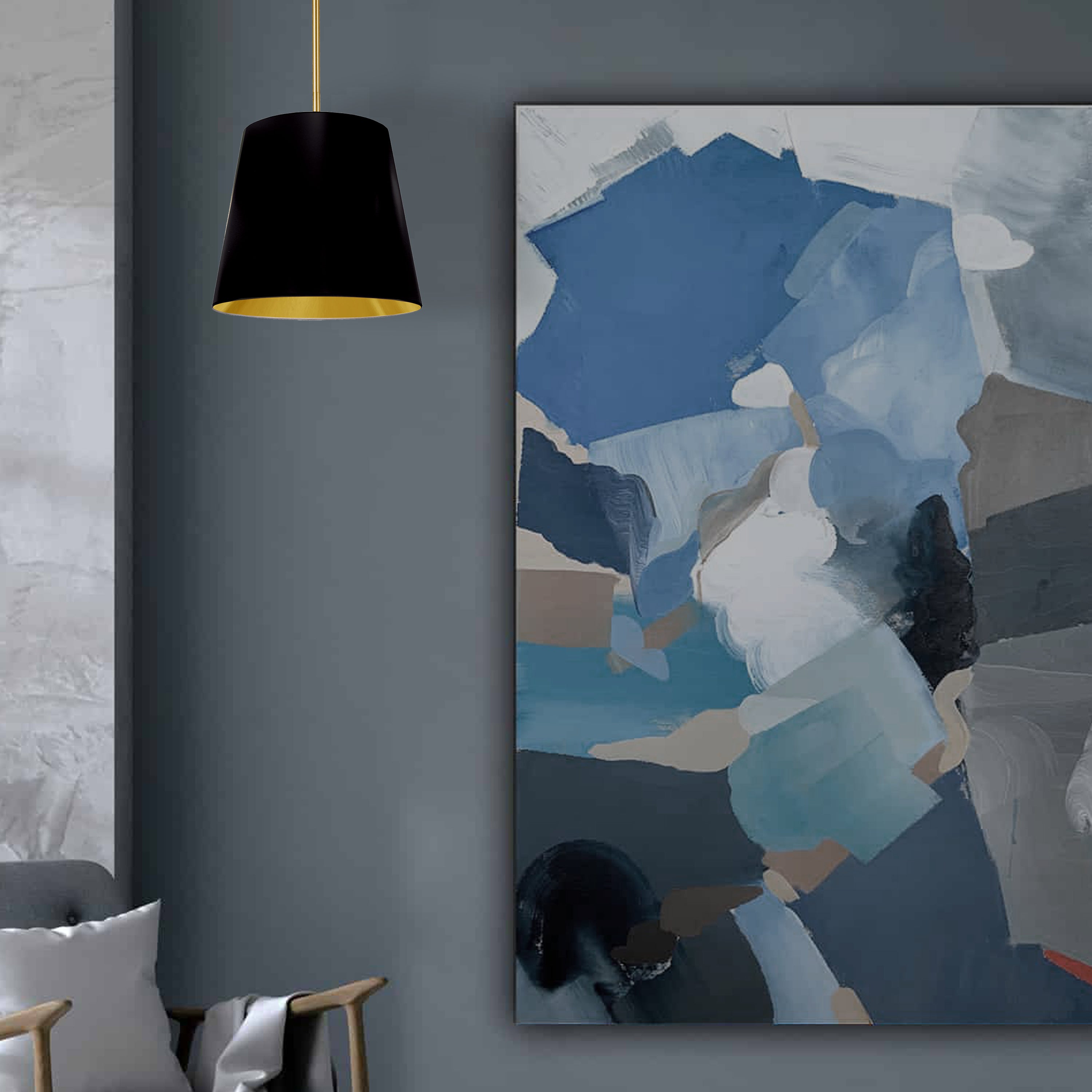 black and gold pendants