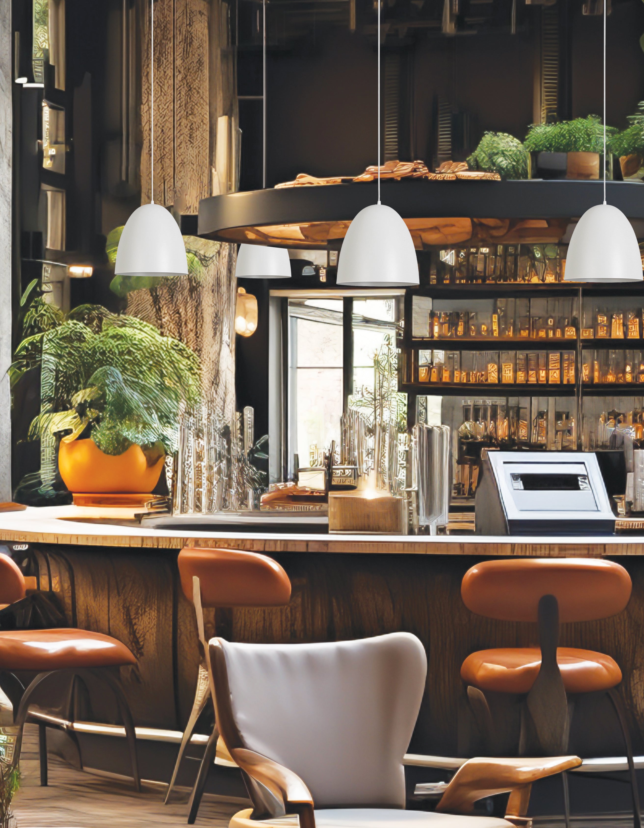 matte white pendants