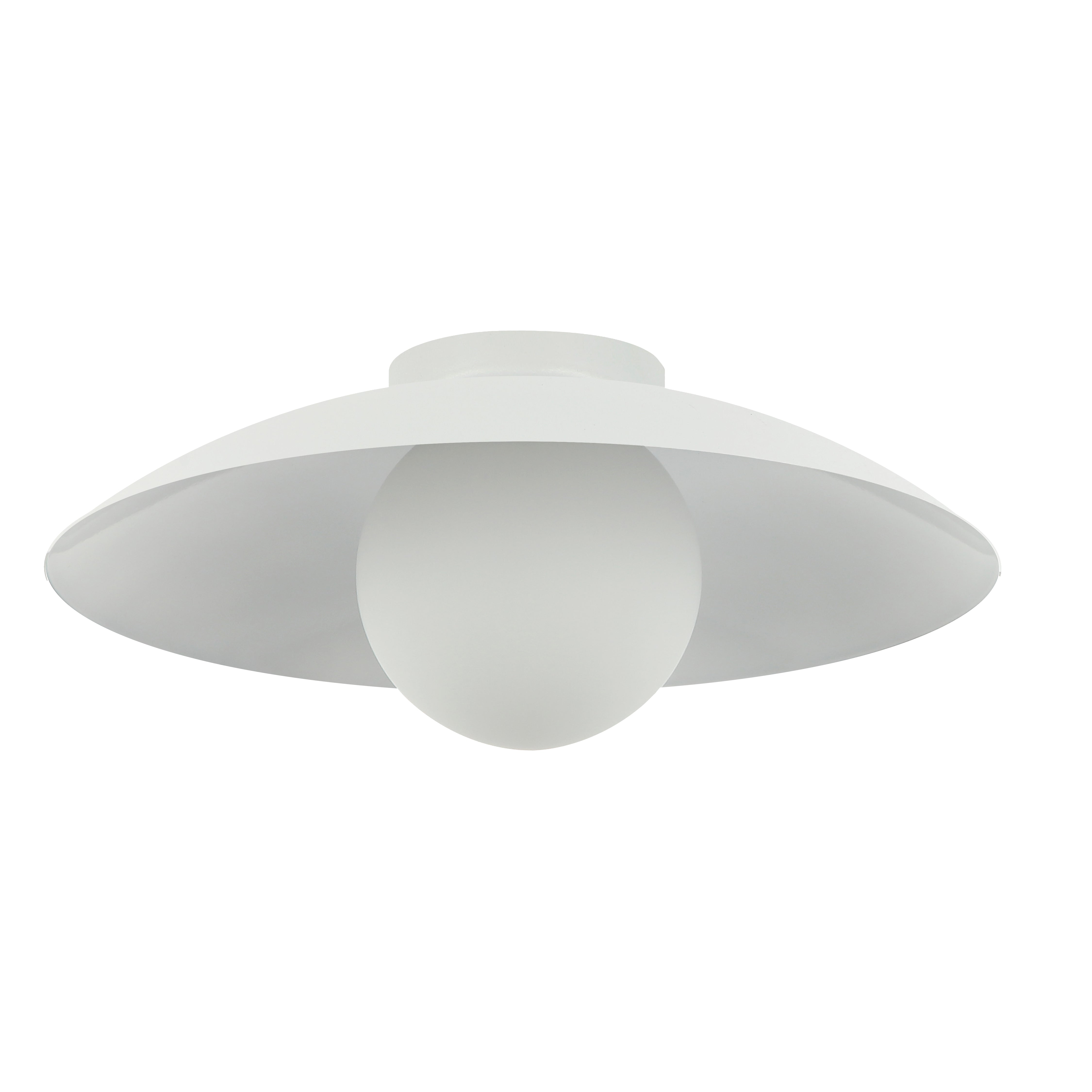 Dainolite 1 Light Flush Mount with Opal Glass