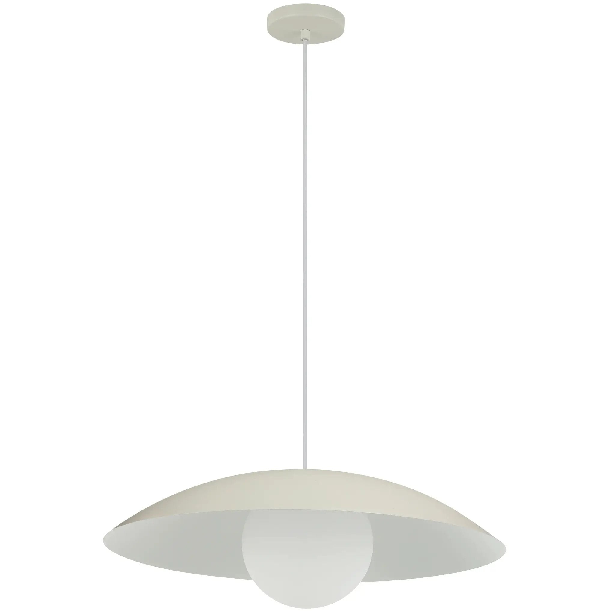 Dainolite 1 Light Pendant Light with Opal Glass by Dainolite