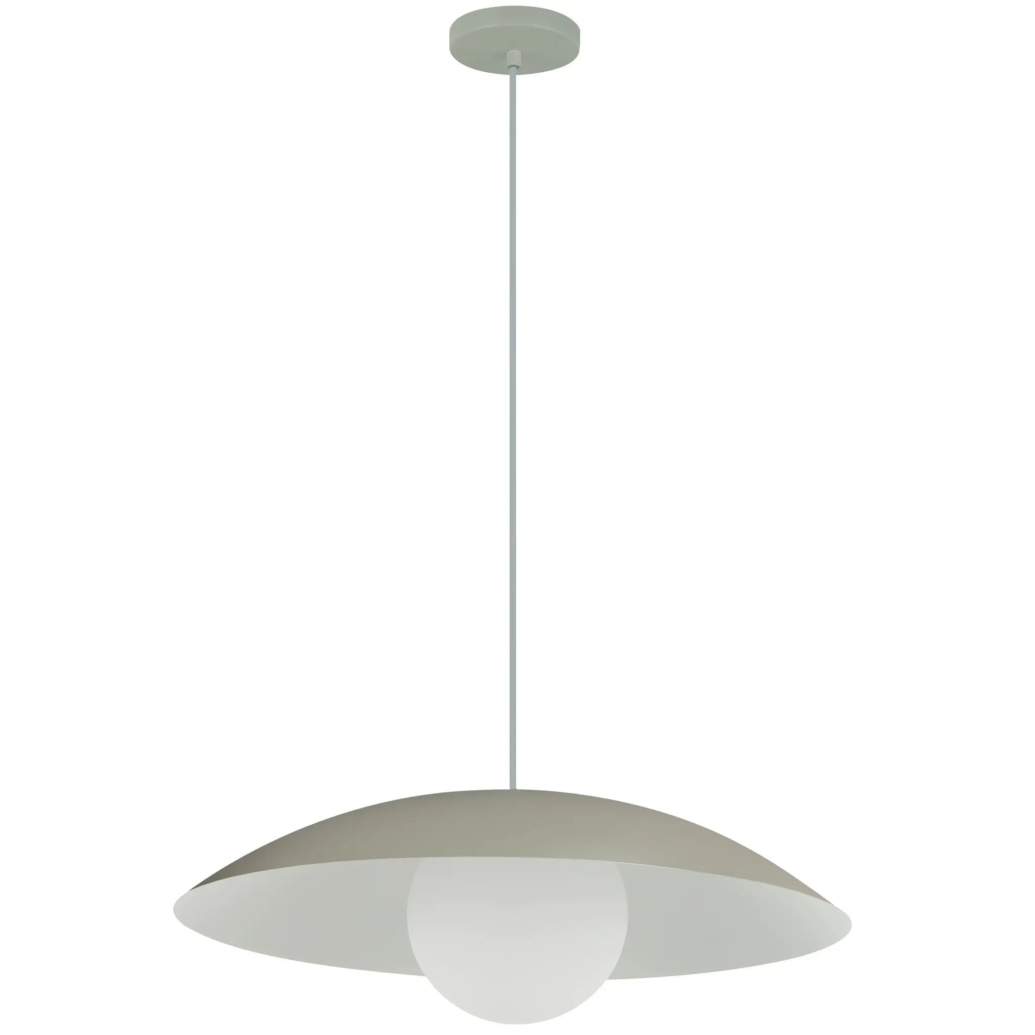 Dainolite 1 Light Pendant Light with Opal Glass by Dainolite